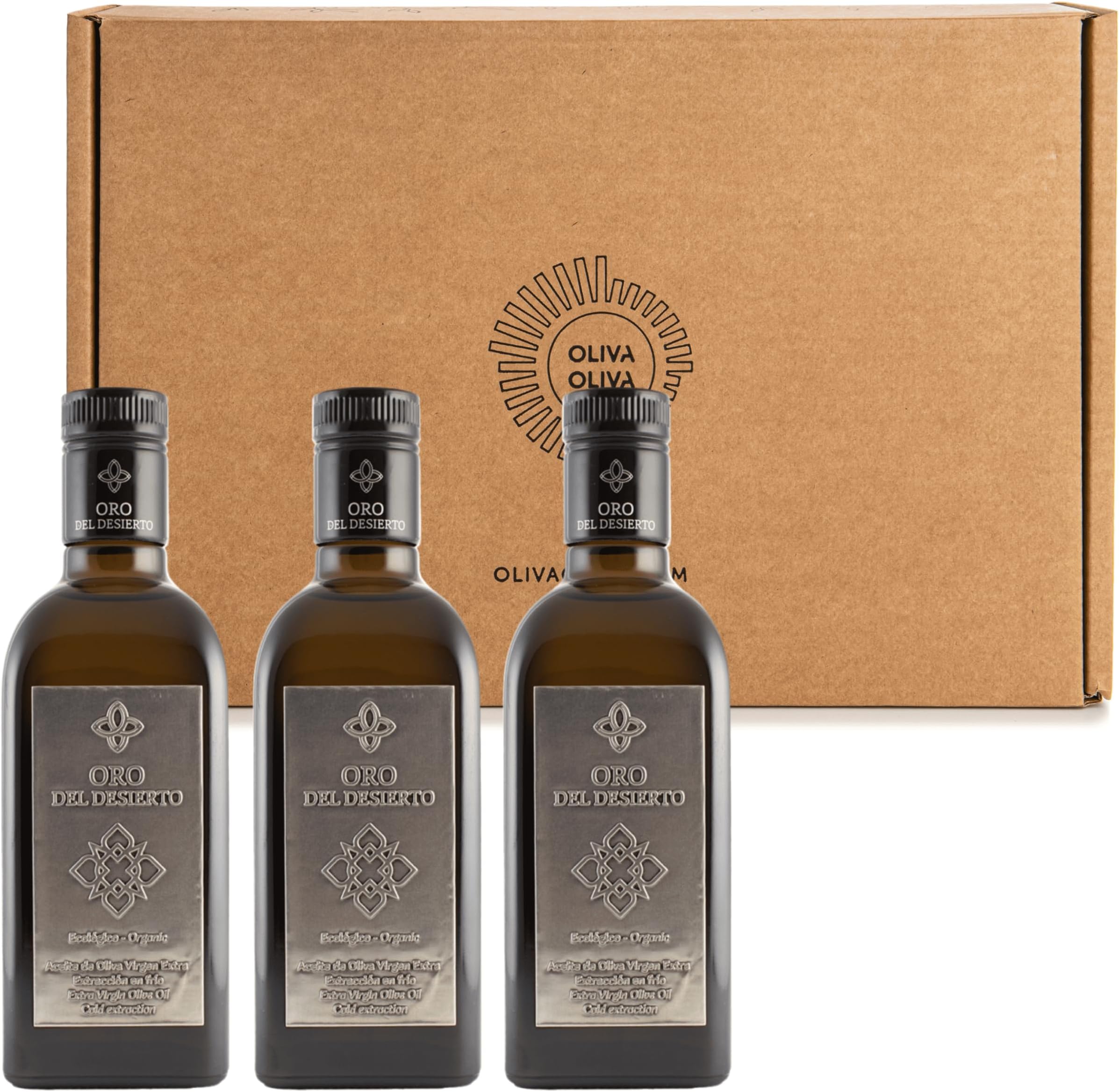 3 bottles x 500ml - Oro del desierto Coupage Organic Extra Virgin Olive Oil