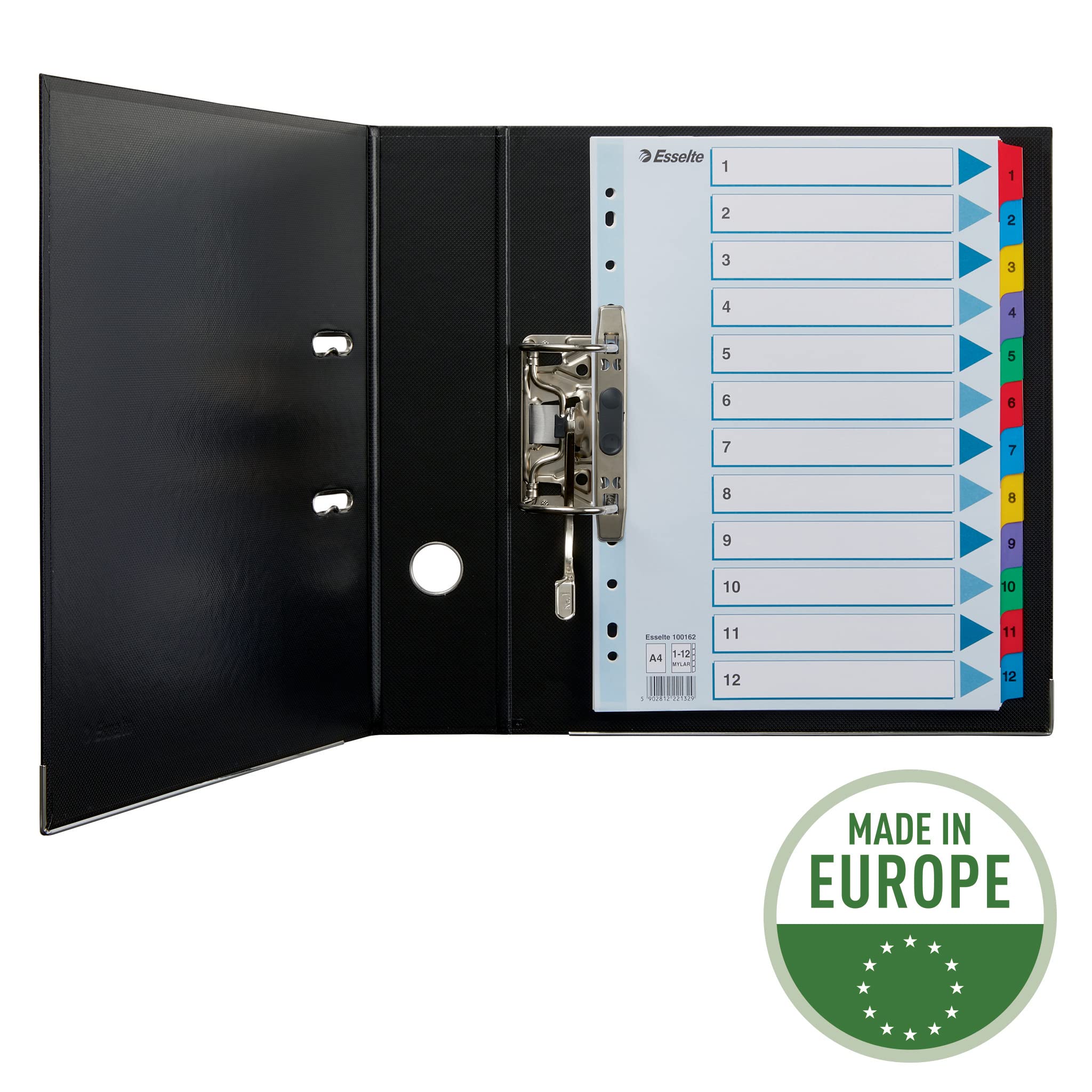 Amazon.co.jp: Esselte A4 1-12 インデックス 高耐久厚紙 マイラー強化