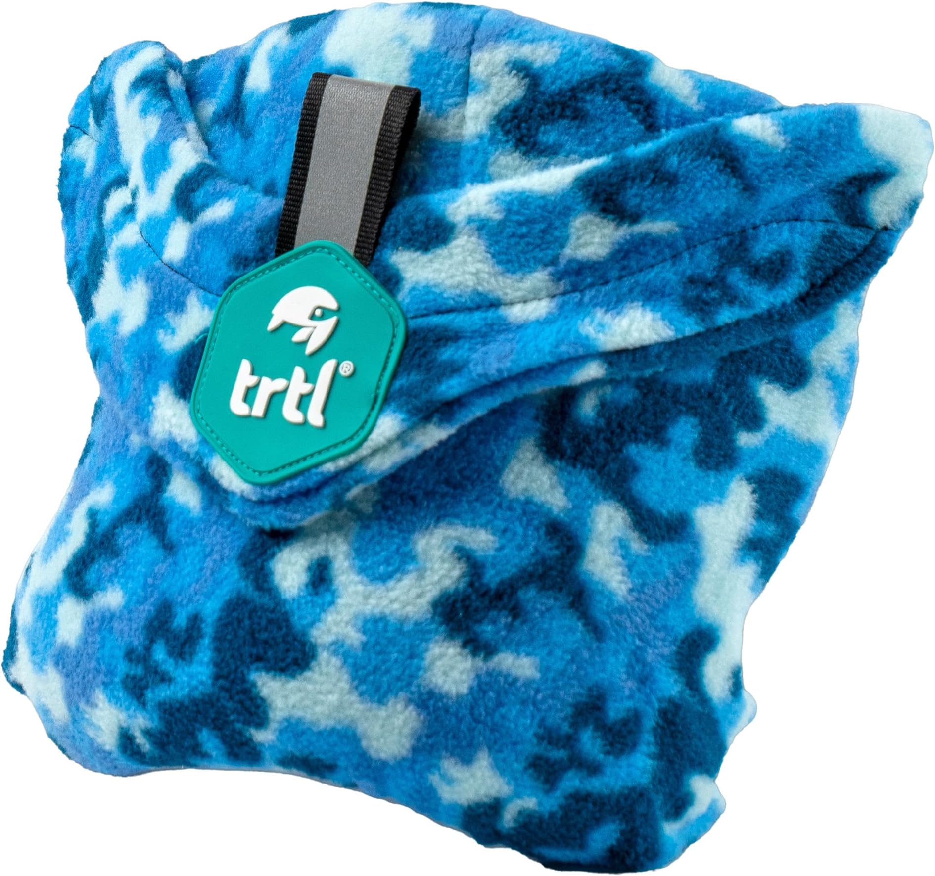 – trtl Pillow Travel Pillow With Built In Neck Support Ergonomic Design And Hypoallergenic Fleece Travel Accessories Junior Sea Camo
