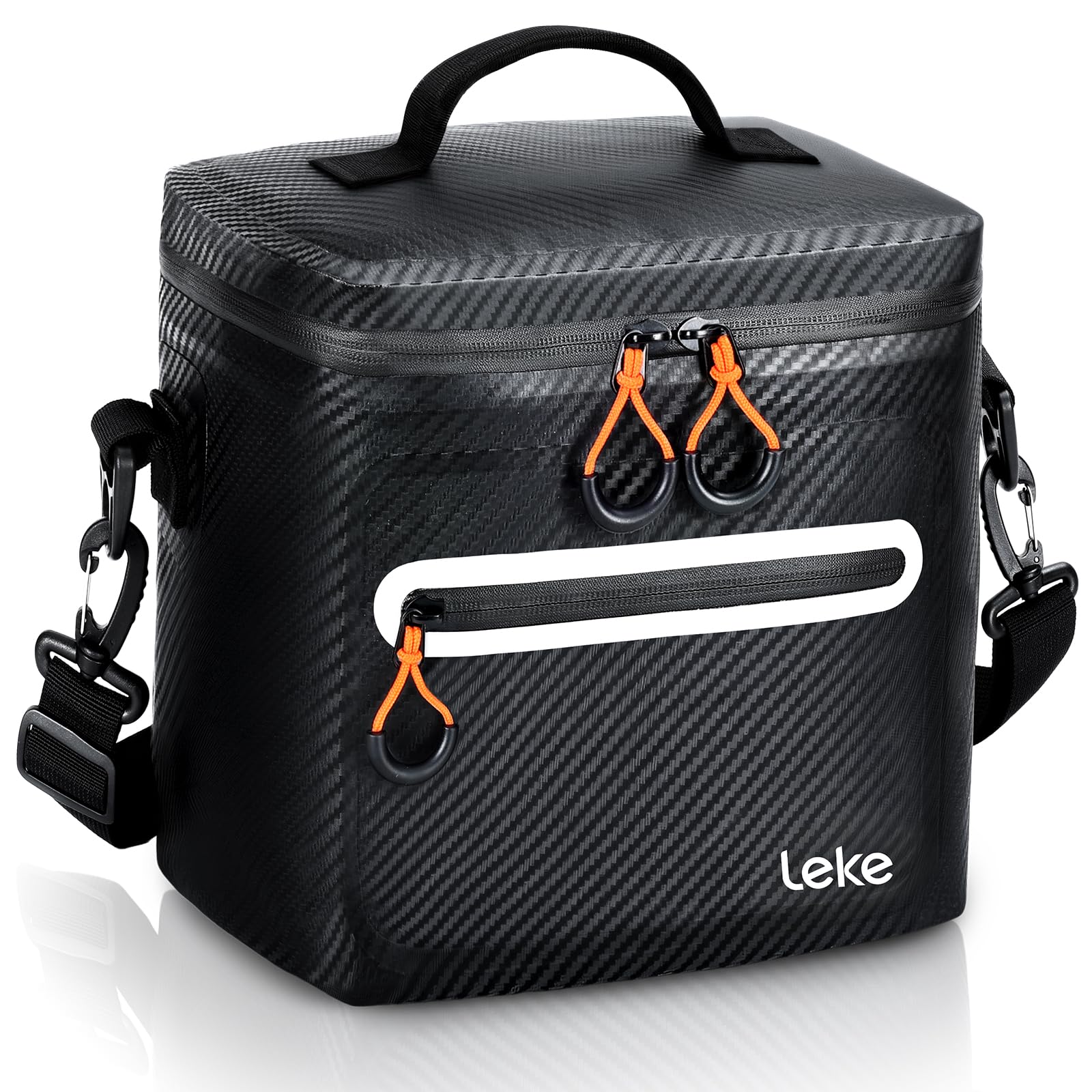 Lekesky Cool Bag 20L Waterproof Leakproof Insulated Cooler Lunch Bag, Thermal Lightweight Easy-Clean Lunch Box for Work & Outdoor Use,Black