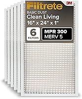 Vista 19 de Filtrete Filtro de aire de 12 x 24 x 1 pulgadas, MPR 300, MERV 5, plisado, 3 meses, 6 filtros para limpiar el aire del hogar, básico, para polvo, 1
