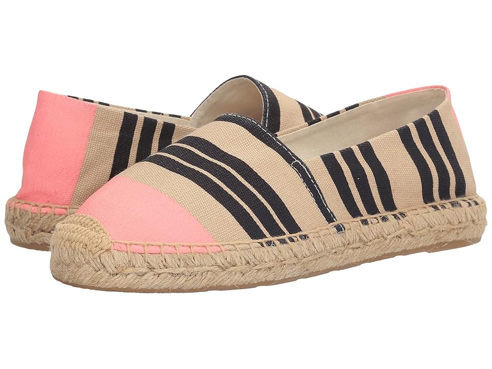 

Sam Edelman Verona (Navy/Pink Tri Stripe Print Canvas) Women's 1-2 inch heel Shoes, Beige
