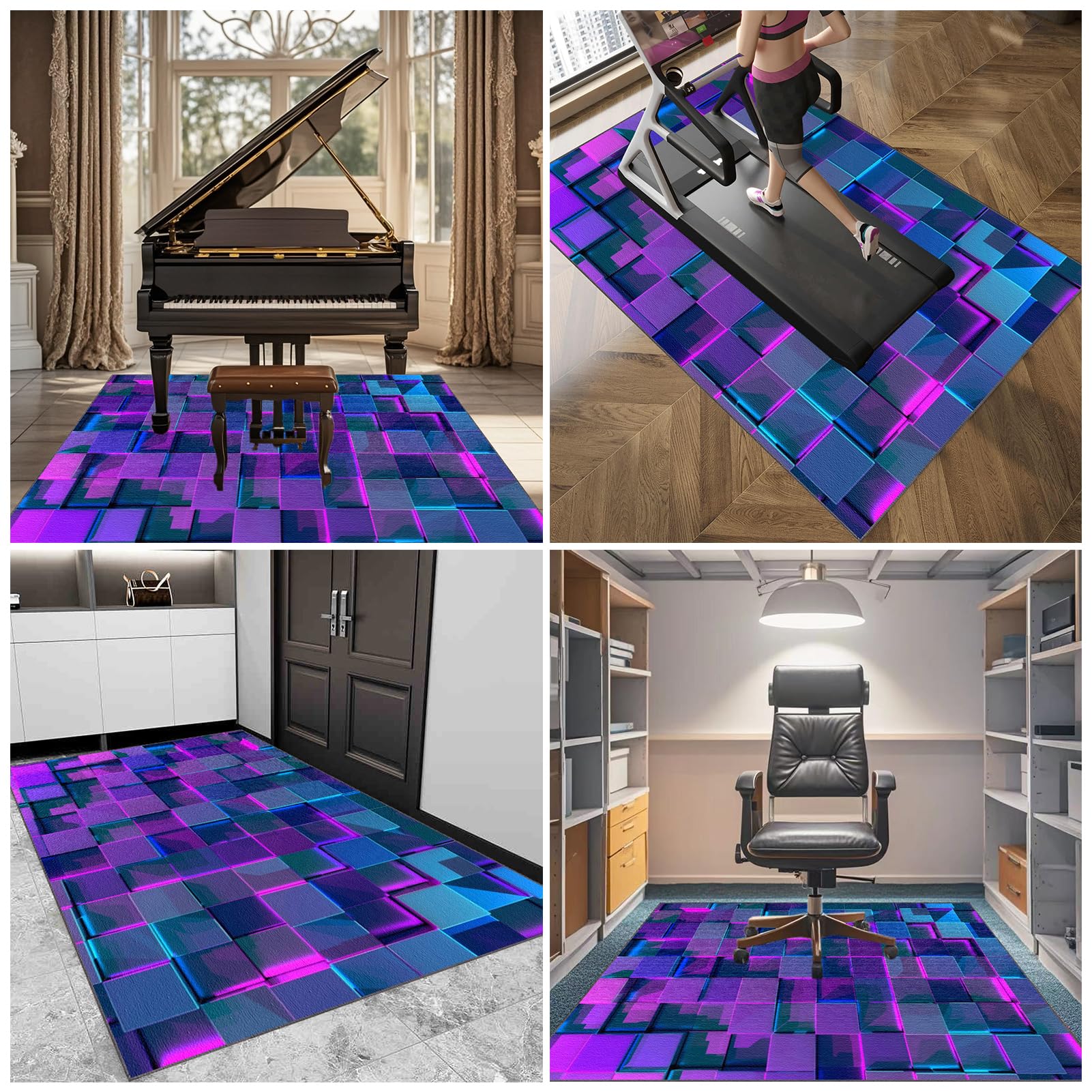 Drum Rug Trommel Teppiche Drum Teppich 140 x 120 cm rutschfeste Drum Matte für Akustik Schlagzeug Drum Kits Bass Drum Elektronisch Snare Klavier Musikinstrumente Teppich, Schallschutz Teppichmatte
