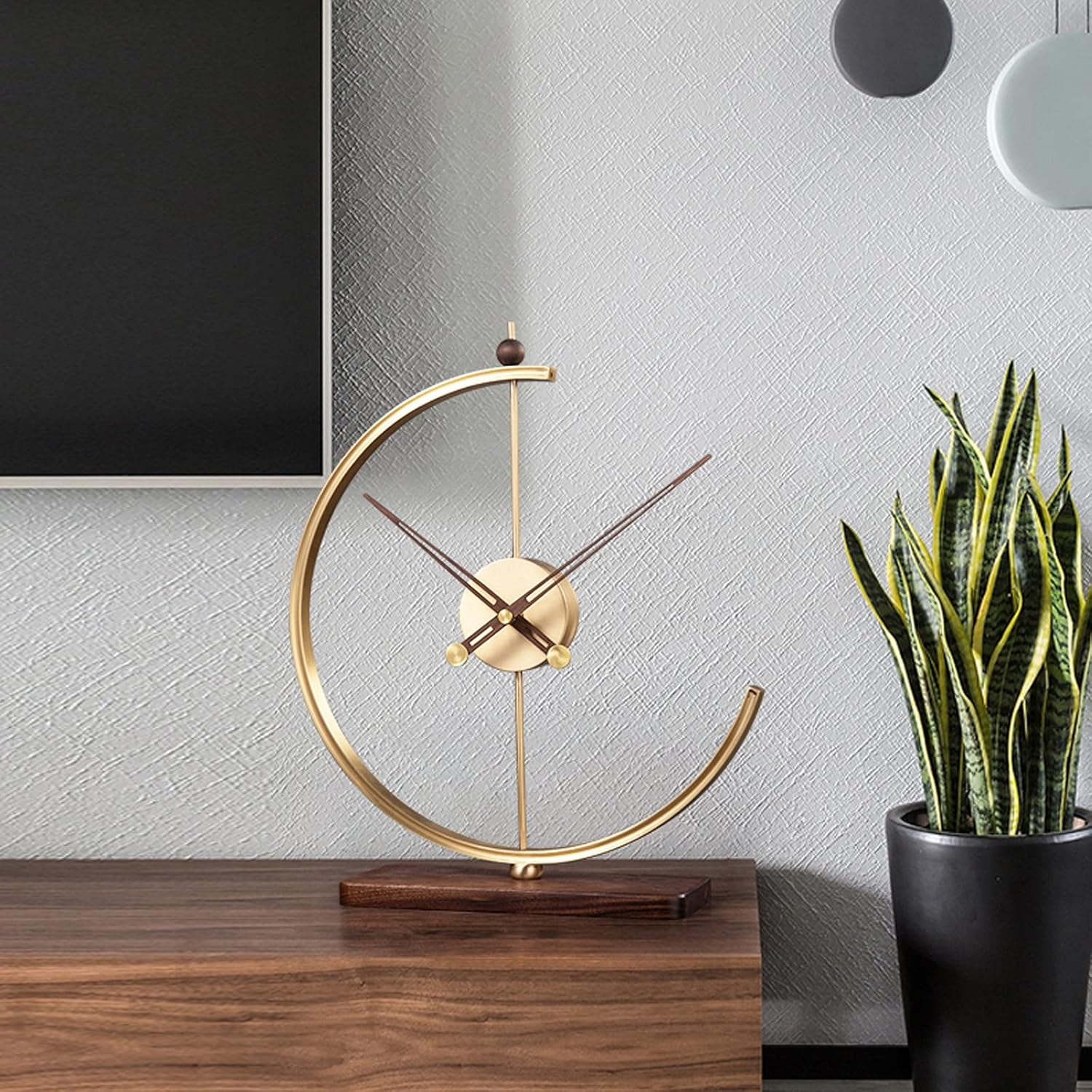 BINGWANG Table Clock/Desktop Clock Table Clock Pure Copper Light Luxury Tabletop Clock Nordic Household Desk Clock Modern Desktop Clock Living Room Ornaments Tabletop Decorative Clock