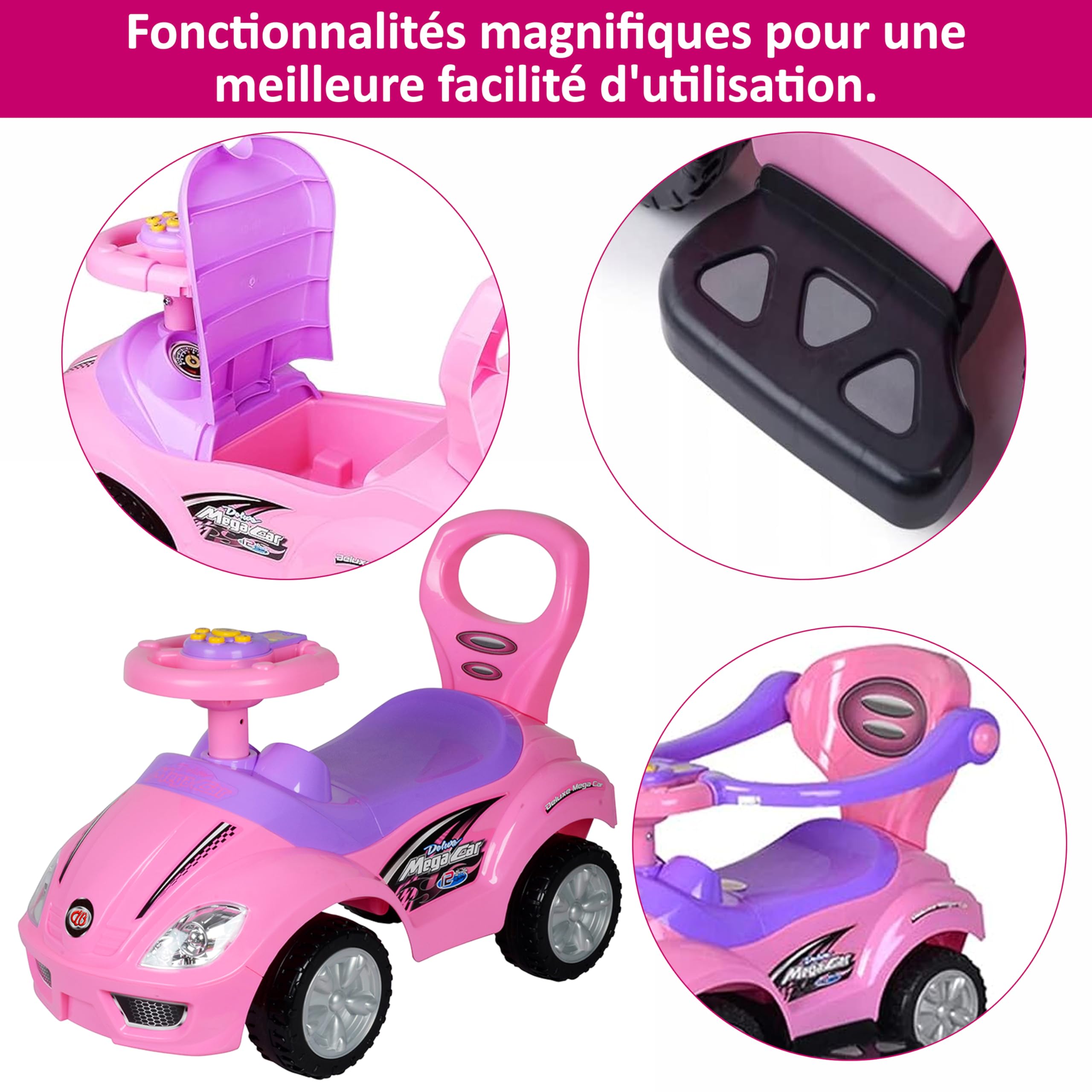 Volant Jouet Enfant 3 Pièces - Accessoire Aire De Jeux - Simulation Conduite - Plastique Vert - Pour Voiture à Bascule Extérieure - Améliore Motricité Et Coordination