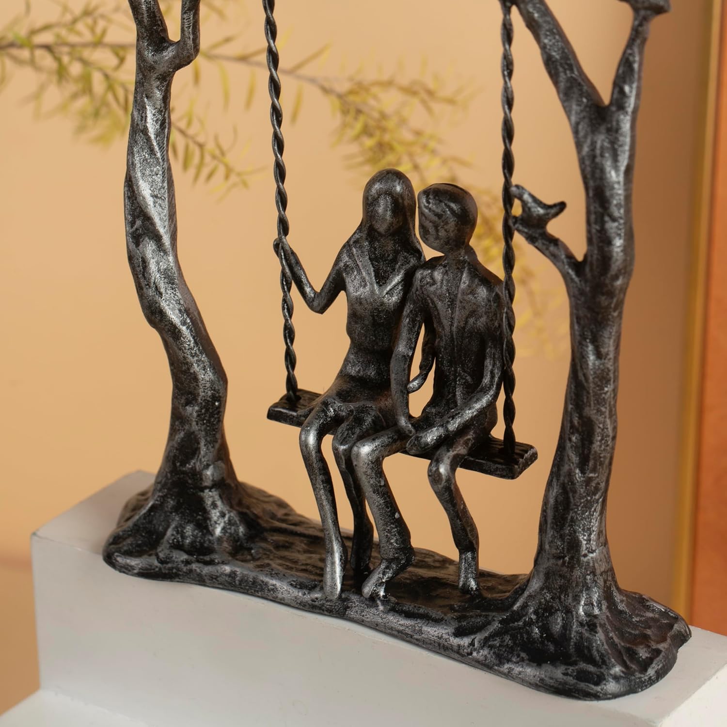 6th Anniversary Iron Sculpture Gift – Romantic Couple Statue for Her, Handcrafted Black Metal Decor – Wedding, Valentine’s, Birthday Keepsake - Image 7