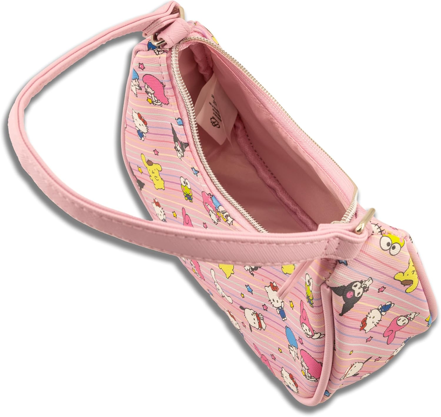 Hello Kitty, Bluey or Stitch Hobo Handbag Purse for Girls | All Over Print Crossbody Shoulder Bag with Adjustable Strap