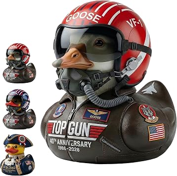 Large Size USA 250th Anniversary Duck Resin Ornament, Top Gun 40th Pilot Goose, Classic Movie Collectible Figurine, Gift for Home Decoration Soaring Ambition Goose