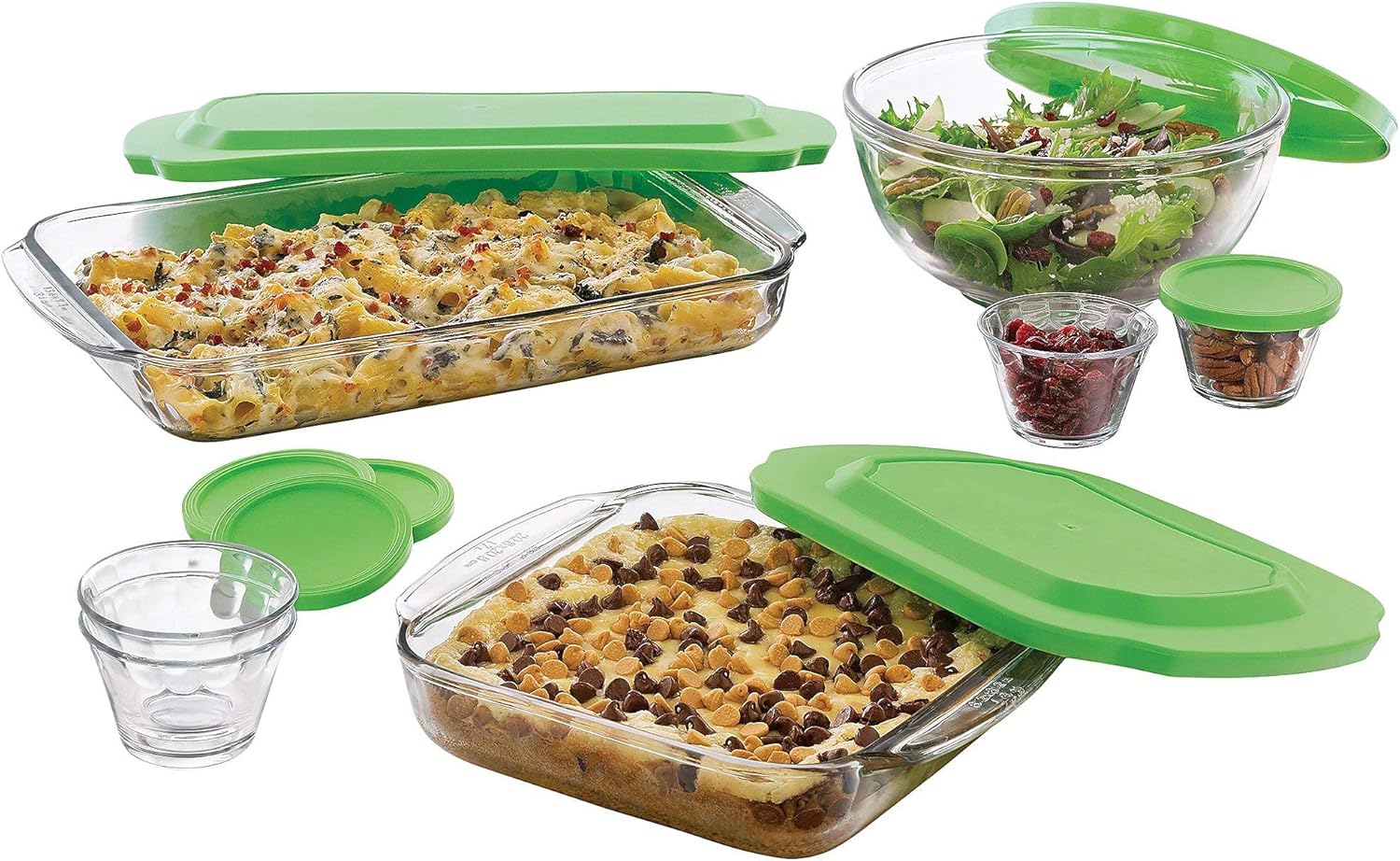 Libbey 14-pc. Baker's Basics Glass Bake Set One Size Lime green/clear