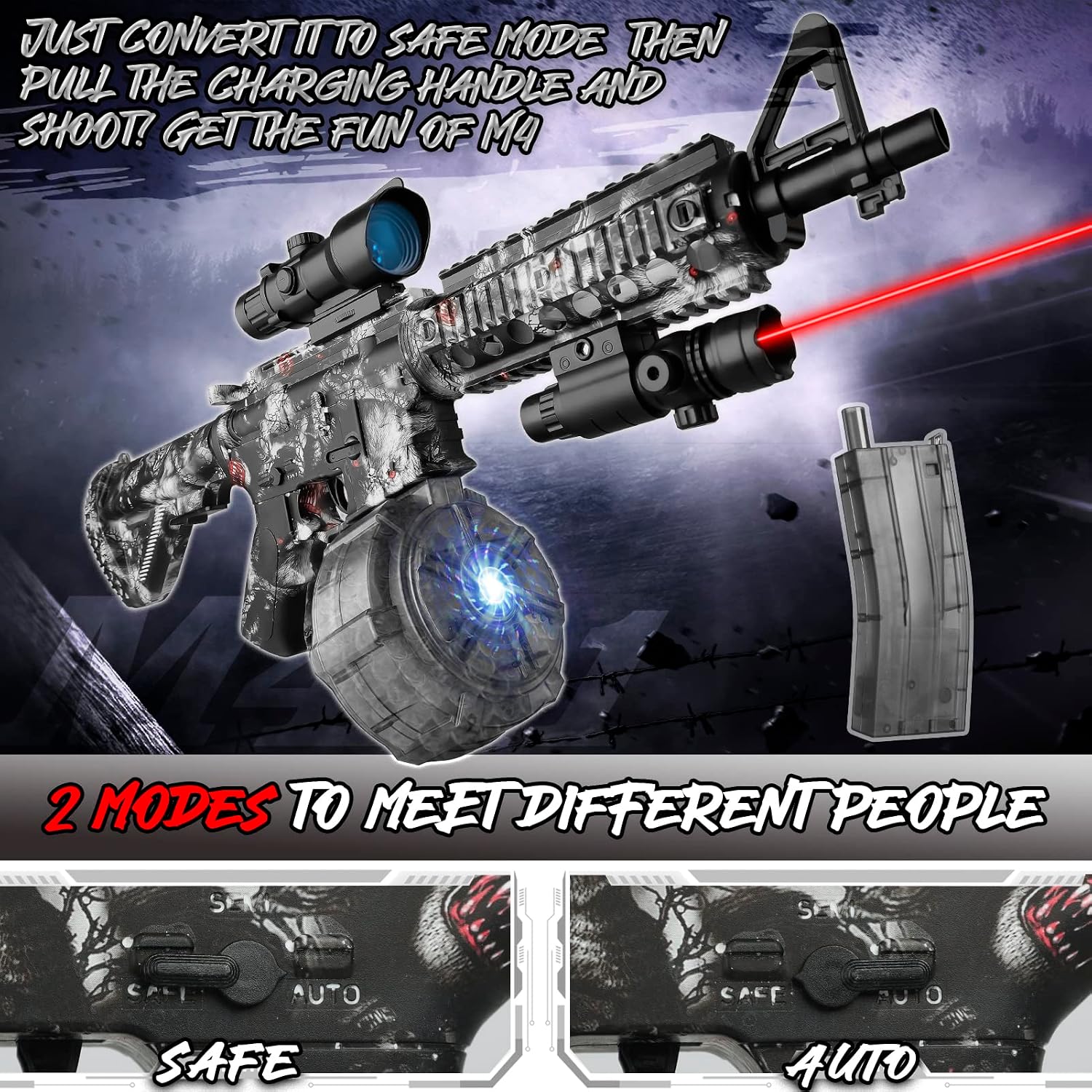 Watter Gel Splat Blaster for Outdoor Activities Team Game