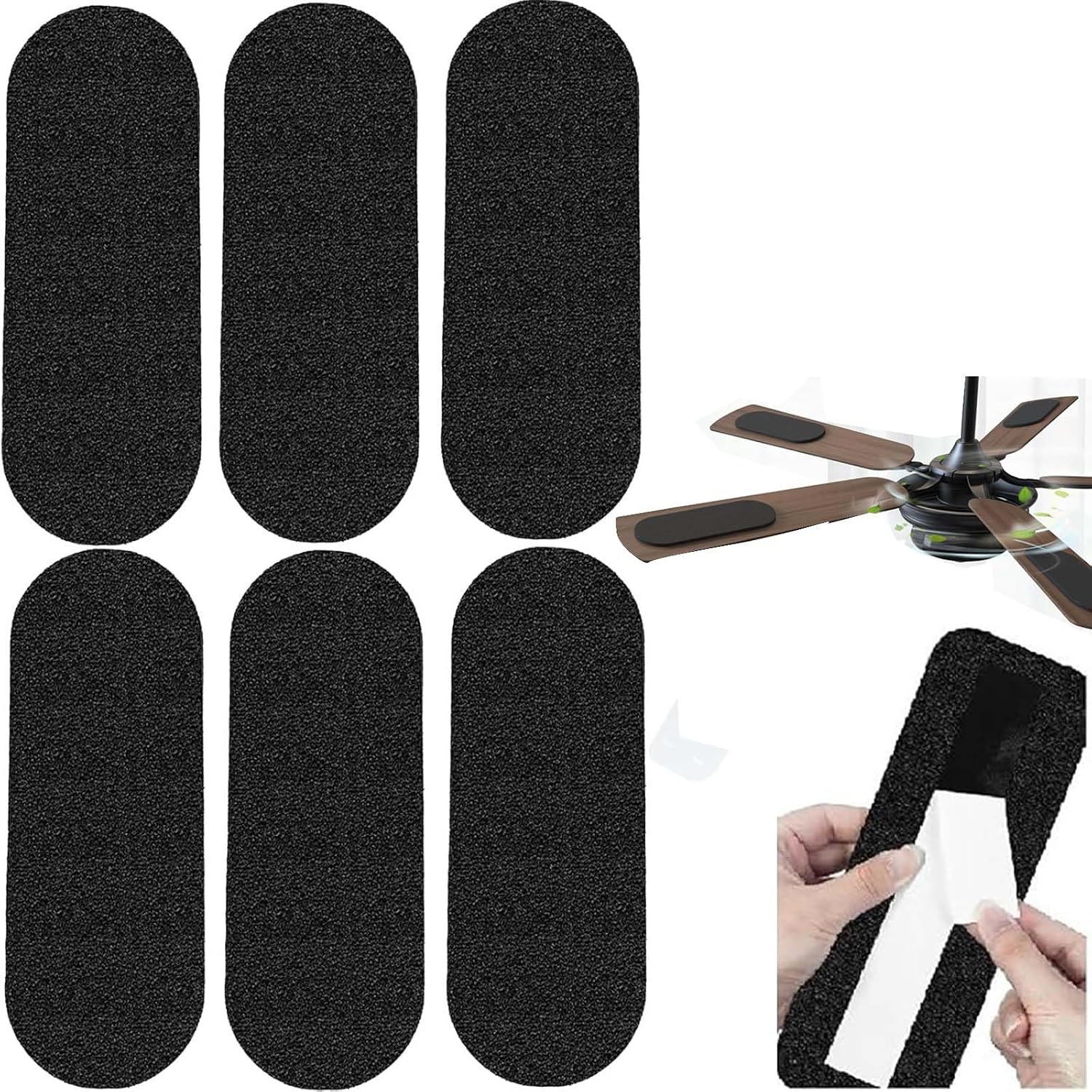 HOMAR 12 Pack Ceiling Fan Filters for Blades Activated Coconut