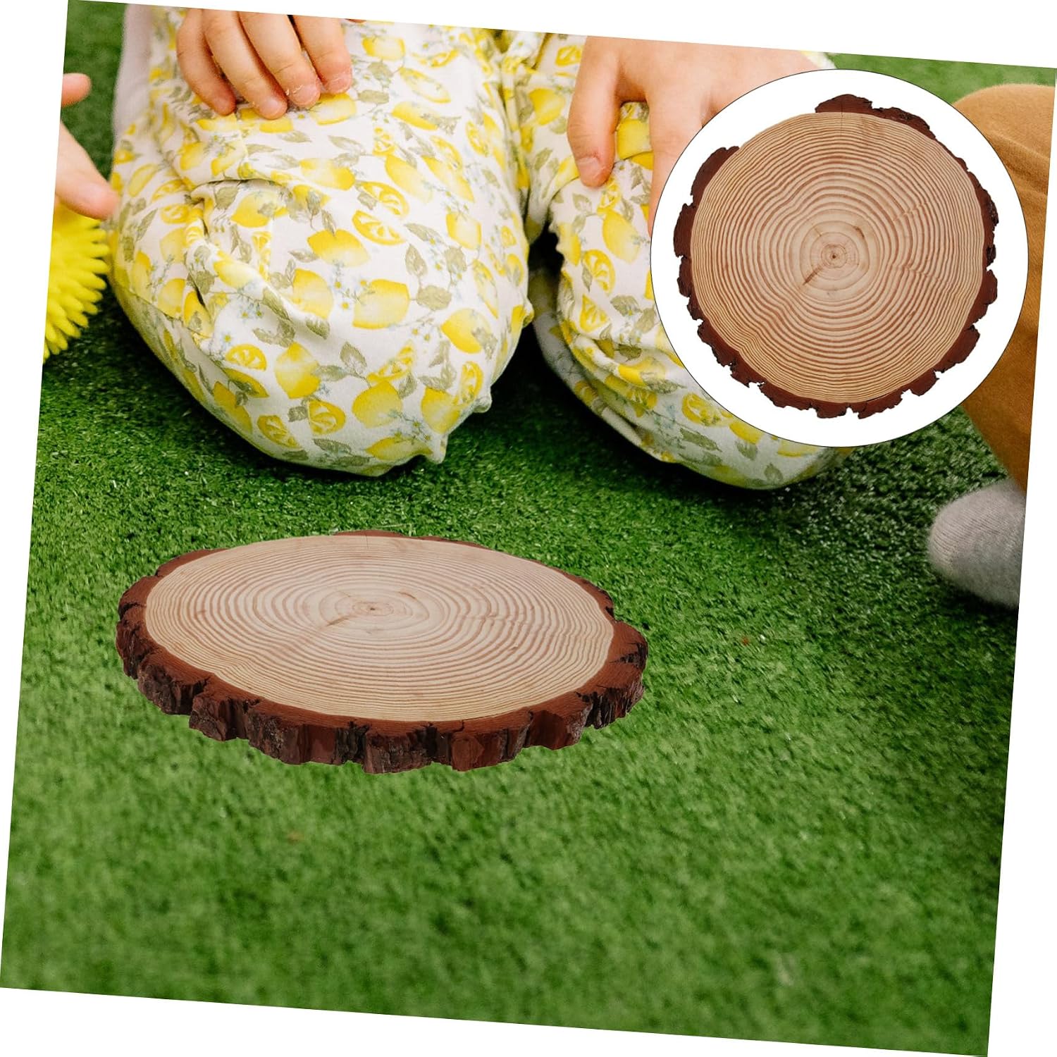 Levemolo 1pcs DIY Garden Stepping Stones Outdoor Wood Decorative Lawn Decorations