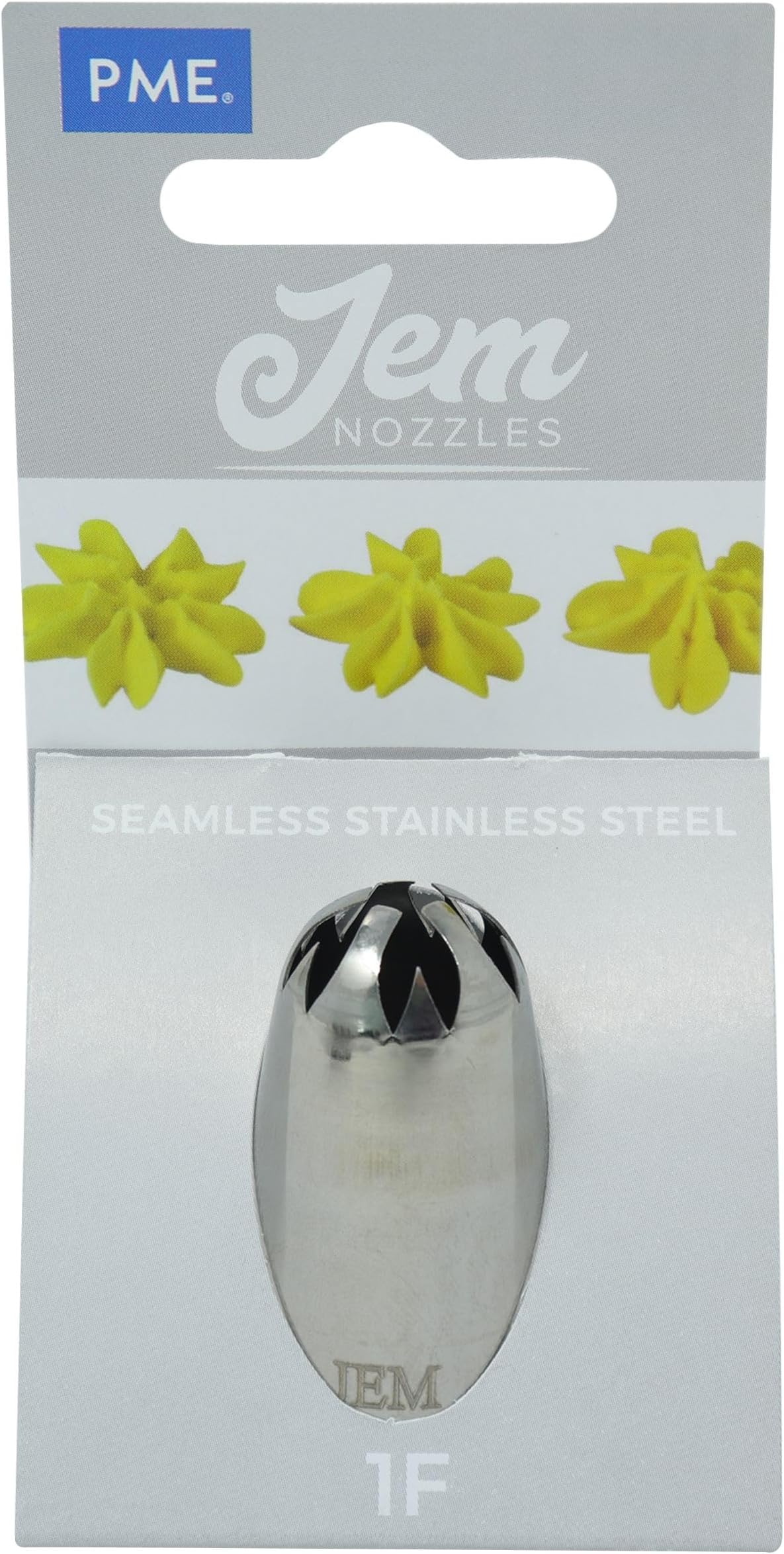 PMEJEM Drop Flower Piping Nozzle no. 1F, Silver