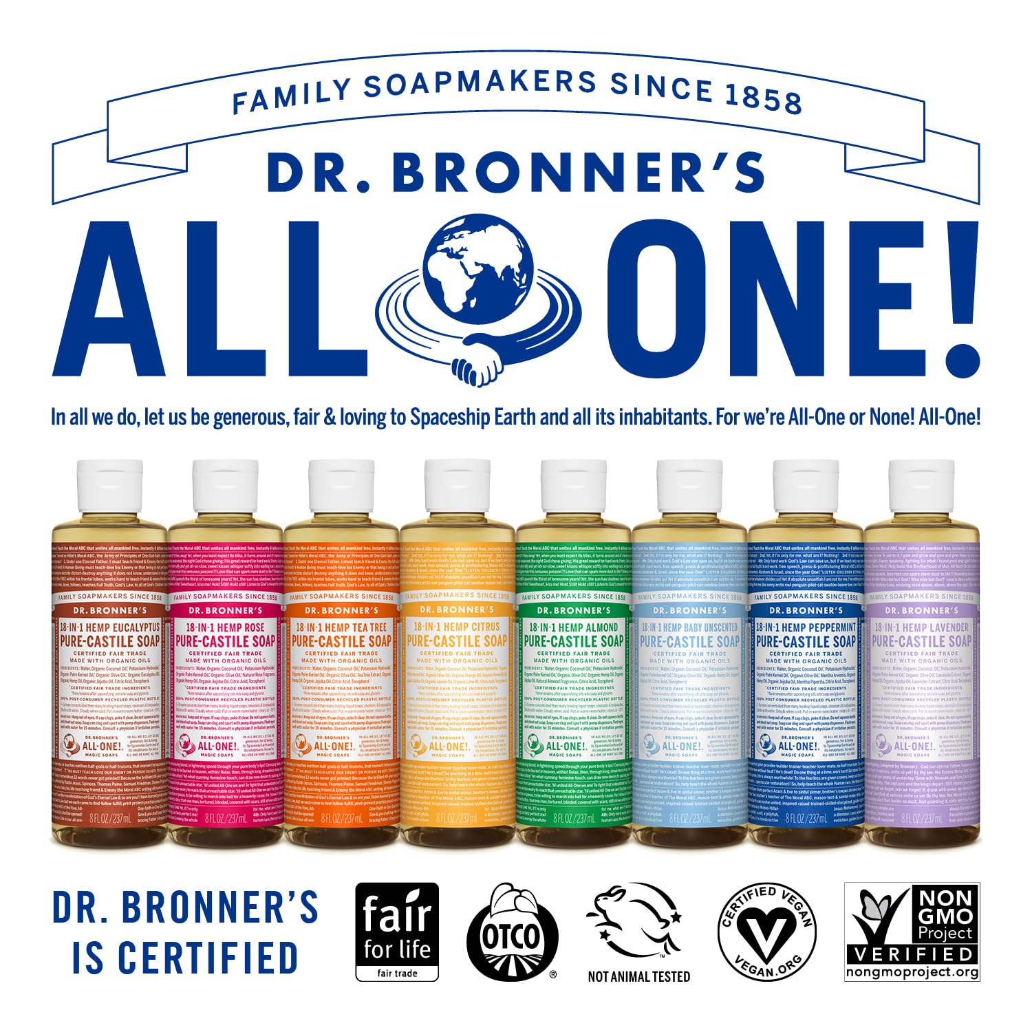 Dr. Bronner's Magic Soaps: Liquid Castile Soap, Eucalyptus 8 oz (3 pack)