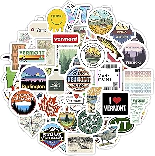 BulbaCraft Vermont Sticker for Water Bottle and Laptop - State Souvenirs, Decorations & Gifts, Waterproof Vinyl Decals, Gifts for Women & Men