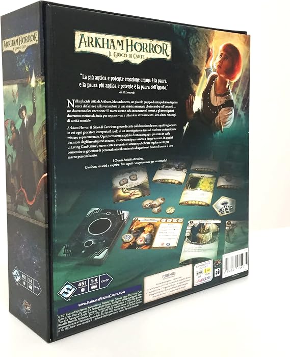 Asmodee - Arkham Horror: The Card Game, LCG, Base Set Updated 2021-1-4 Players, 14+ Years, Italian Edition