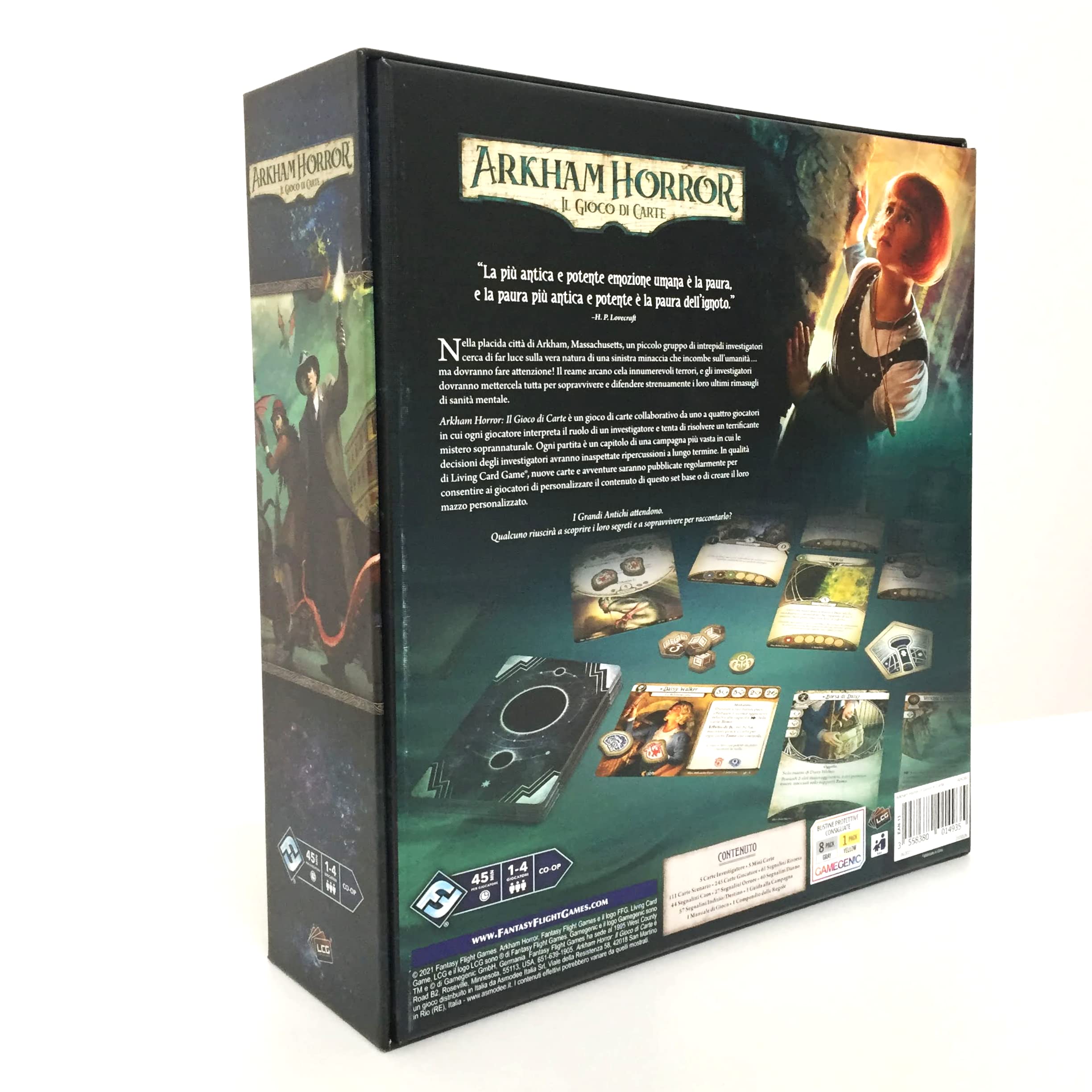 Asmodee - Arkham Horror: El Juego de Cartas, LCG, Juego básico actualizado 2021-1-4 Jugadores, más de 14 años – Versión italiana