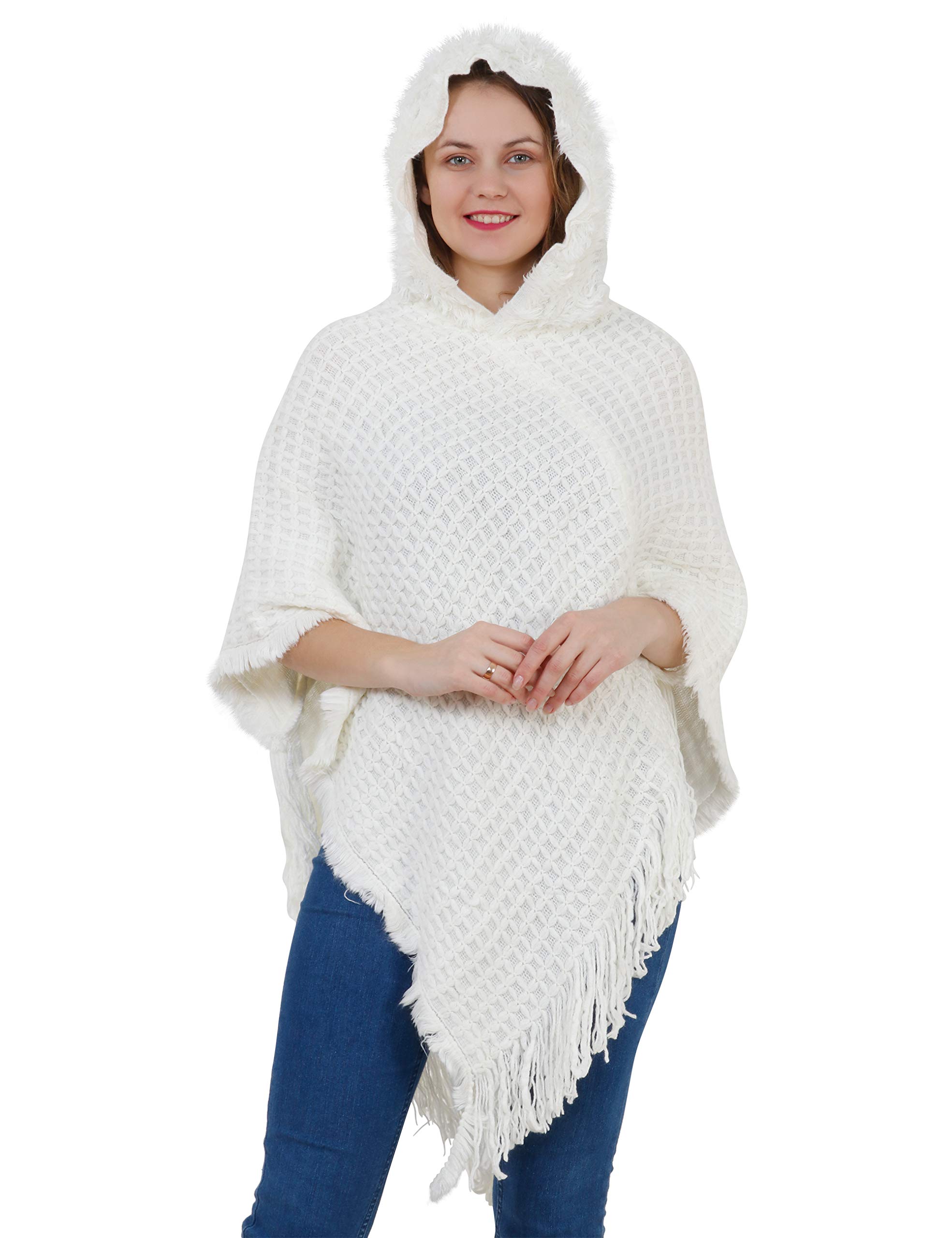 shakti Woman's Ponchos Bomber Jacket White Free Size-picture-15
