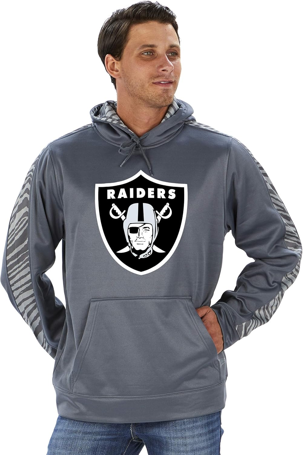 Zubaz Officially Licensed NFL Men's Pullover Hoodie, Gray : Sports & Outdoors