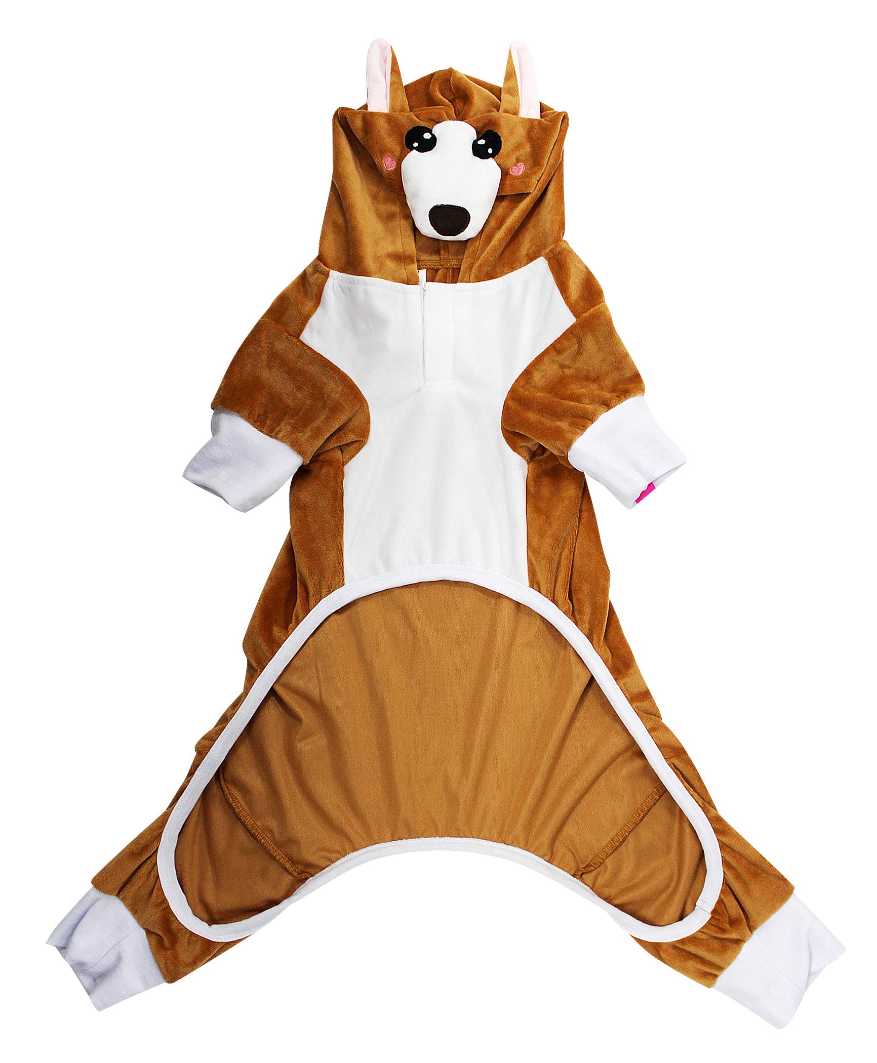 LaurDIY PET Mini Bull Terrier ONESIE - MOOSIE THE DOG - Najbardziej uroczy pies PAJAMA Łoś odzież, XS