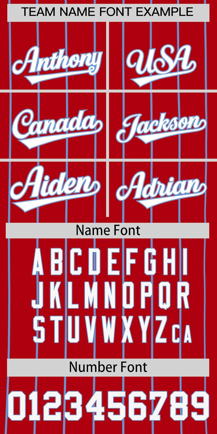 Custom Men Women Youth Reversible Baseball Jersey Print Pinstripe Uniform