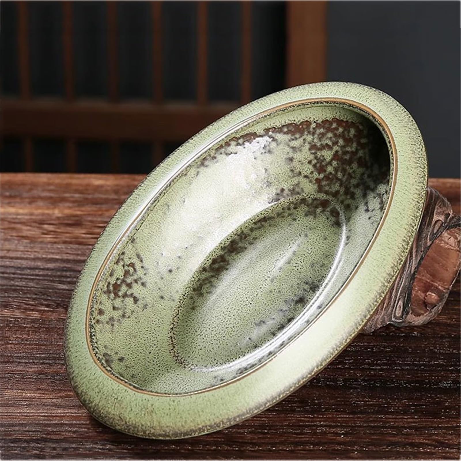 Sottovaso per Piante Vassoio in Ceramica Antica, Imitazione di Fiori in Stile Cinese