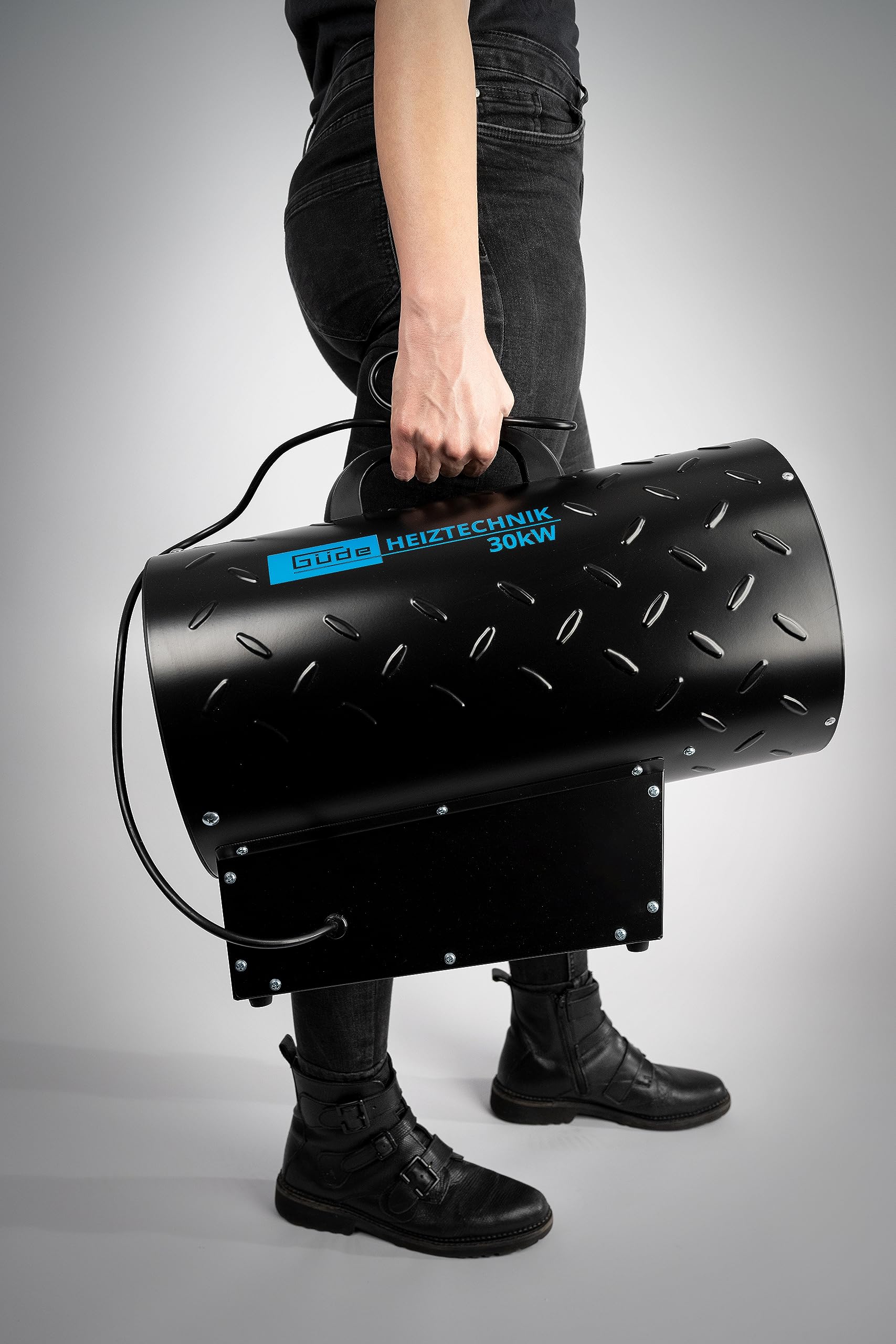 Güde GGH 30 R - Calentador de gas (220-240 V, 18000 – 30000 W de potencia de calentamiento, 1000 m³/h de potencia, regulación de calefacción continua (15477-25795 kcal/h), encendido piezoeléctrico,