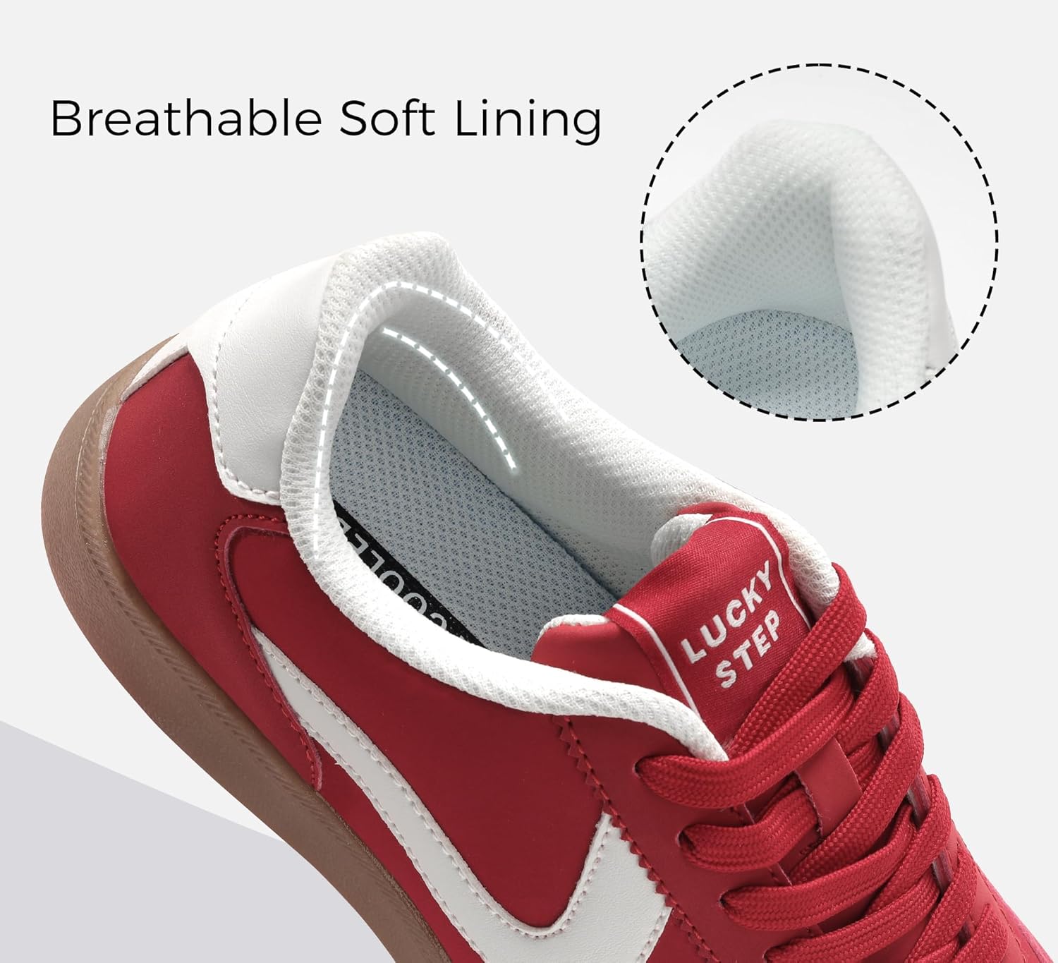 LUCKY STEP Women's Retro Fashion Sneakers Classic Casual Walking Shoes Non Slip Comfort Skate Shoes - Image 5