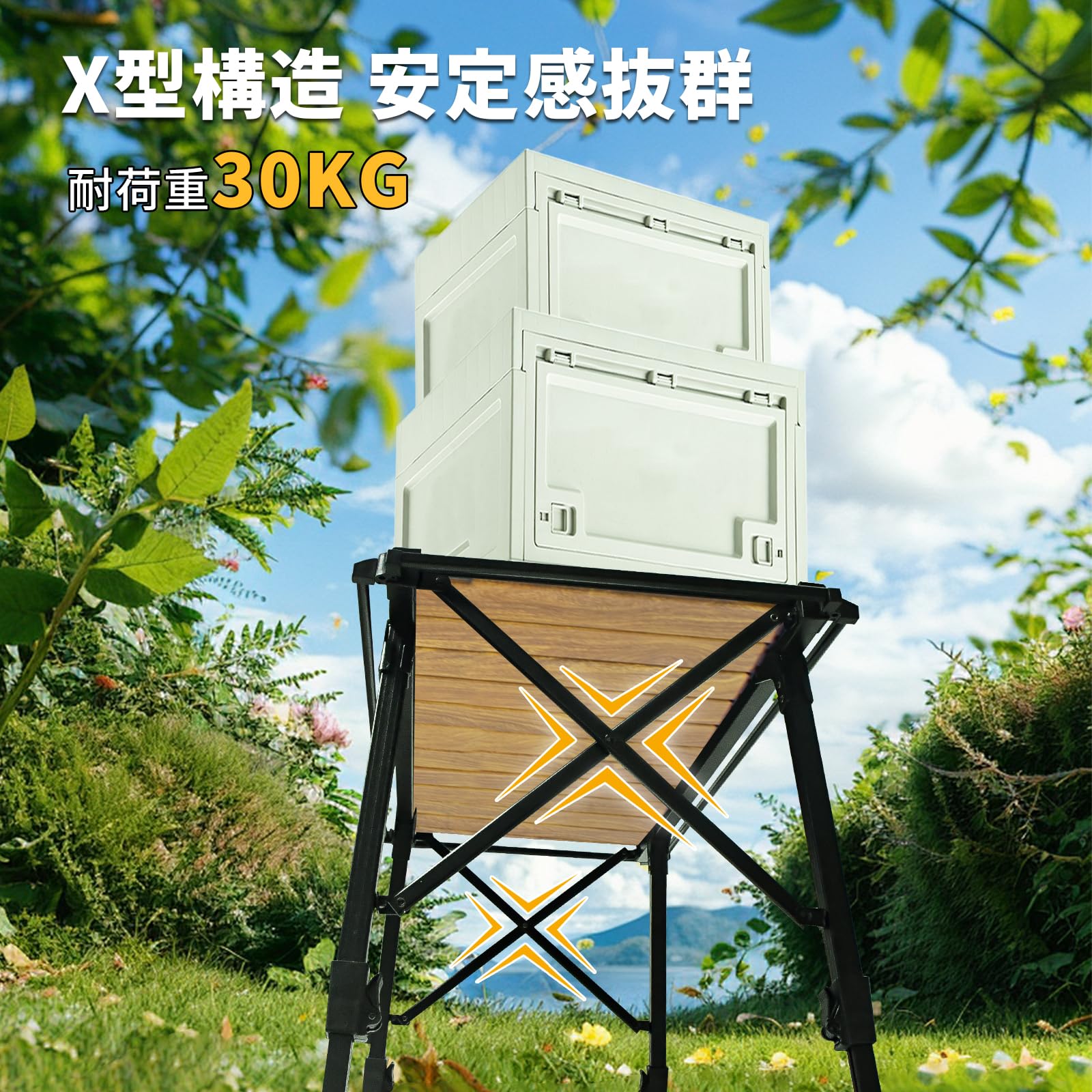 新品✨15秒組立 IGTテーブル キャンプ用品 アウトドア 折り畳み BBQ 30㎏ Amazon | キャンプ テーブル【15秒組立!!】IGT アウトドア テーブル