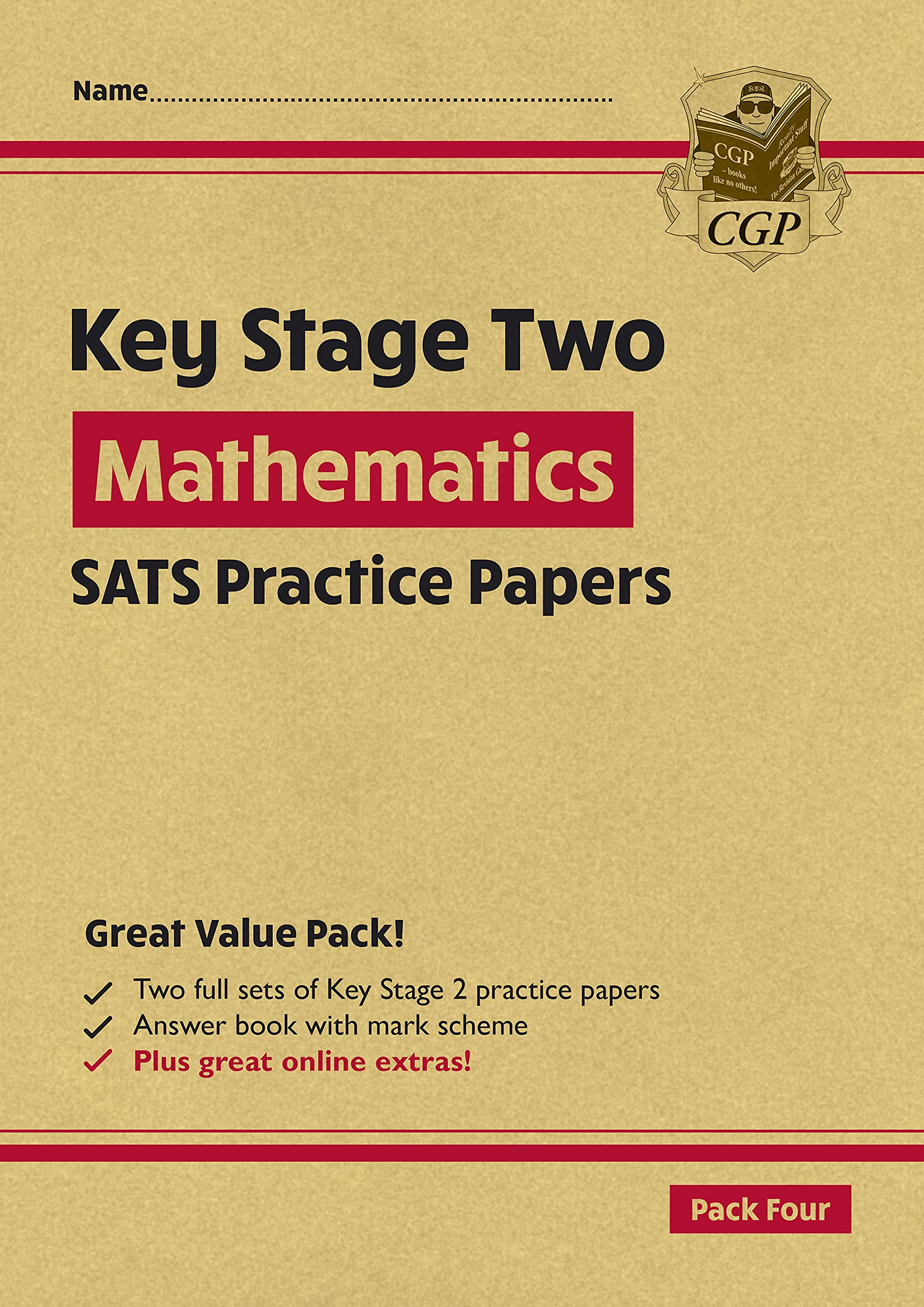 Coordination Group Publications Ltd (CGP) New KS2 Maths SATS Practice Papers: Pack 4 - for the 2022 tests (with free Online Extras)