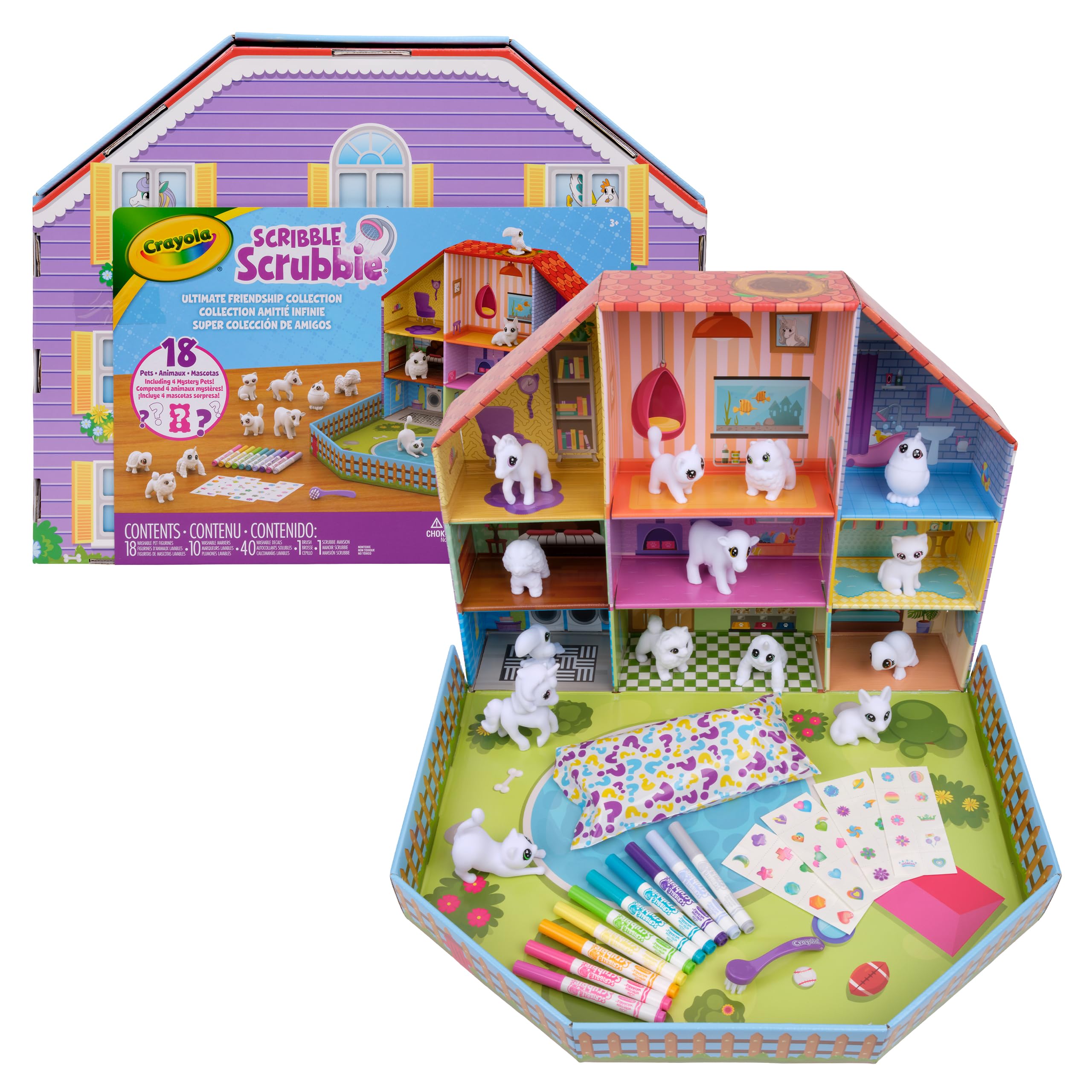 Crayola Scribble Scrubbie Pets Friendship Collection, 18 Pets & 10 Markers