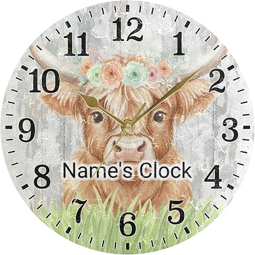 Miniatura 31 de JUNZAN Divertido Adorable Gatito en Bañera Relajándose Relojes Redondos de Baño Relojes para la Pared 10 Pulgadas Reloj de Pared Pequeño Casa de