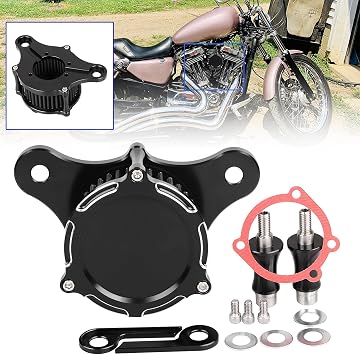 Motorcycle Black Cut Air Cleaner Intake Filter Kit for Harley Dyna FXR Street Bob Softail Fatboy 1993-2016 Touring Electra Glide Road King Street Road Glide 1993-2007