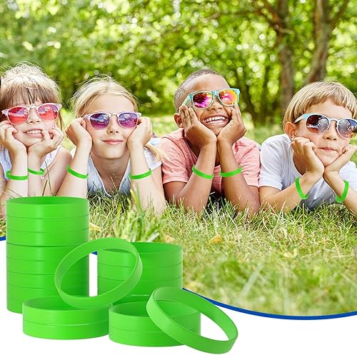 Miniatura 4 de 120 pulseras de goma de silicona verde, unisex, para equipos deportivos, juegos de fiesta, decoraciones de moda