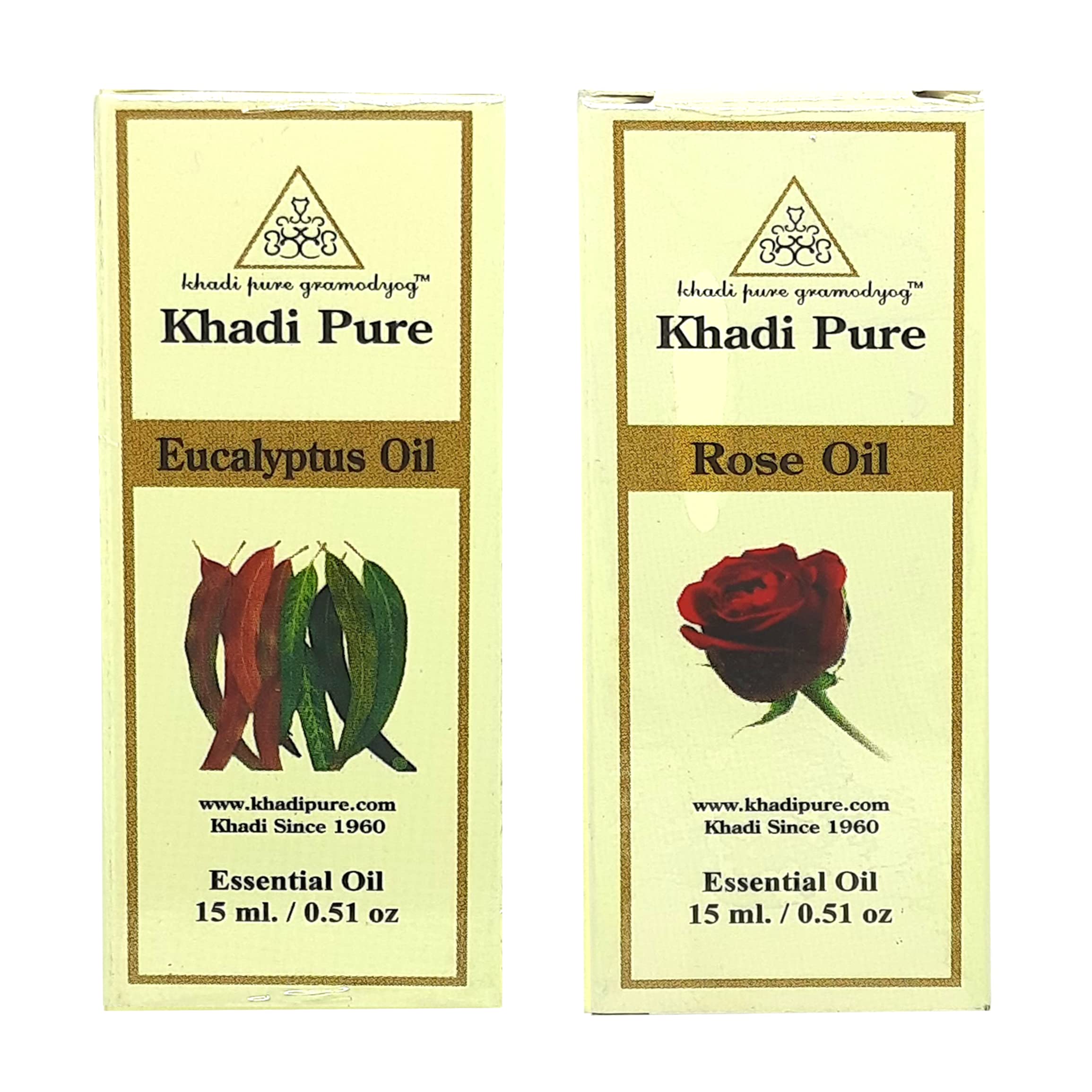 Khadi Pure Eucalyptus & Rose Essential Oil, 15 ml (Pack of 2)-picture-46
