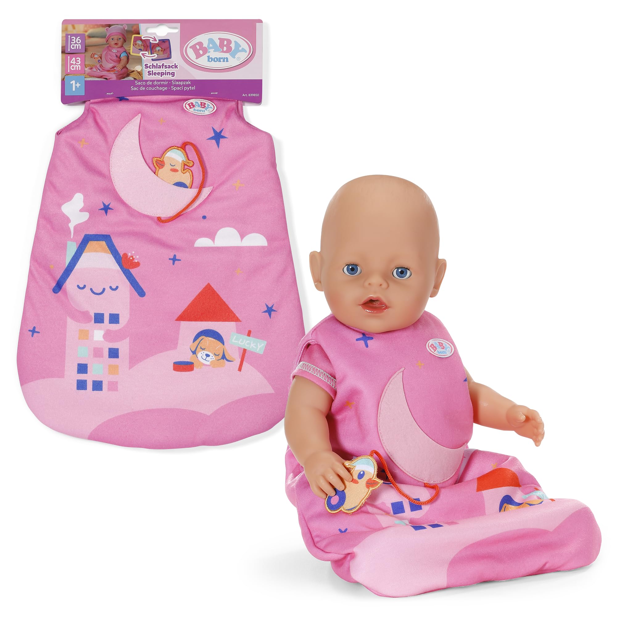BABY born Schlafsack Mond mit herausnehmbarer Ente am Band