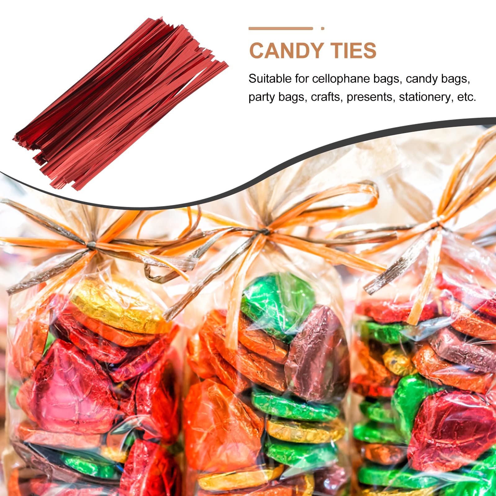 ワイヤー メタリック ツイストタイ パーティー 購入 キャンディ バッグ