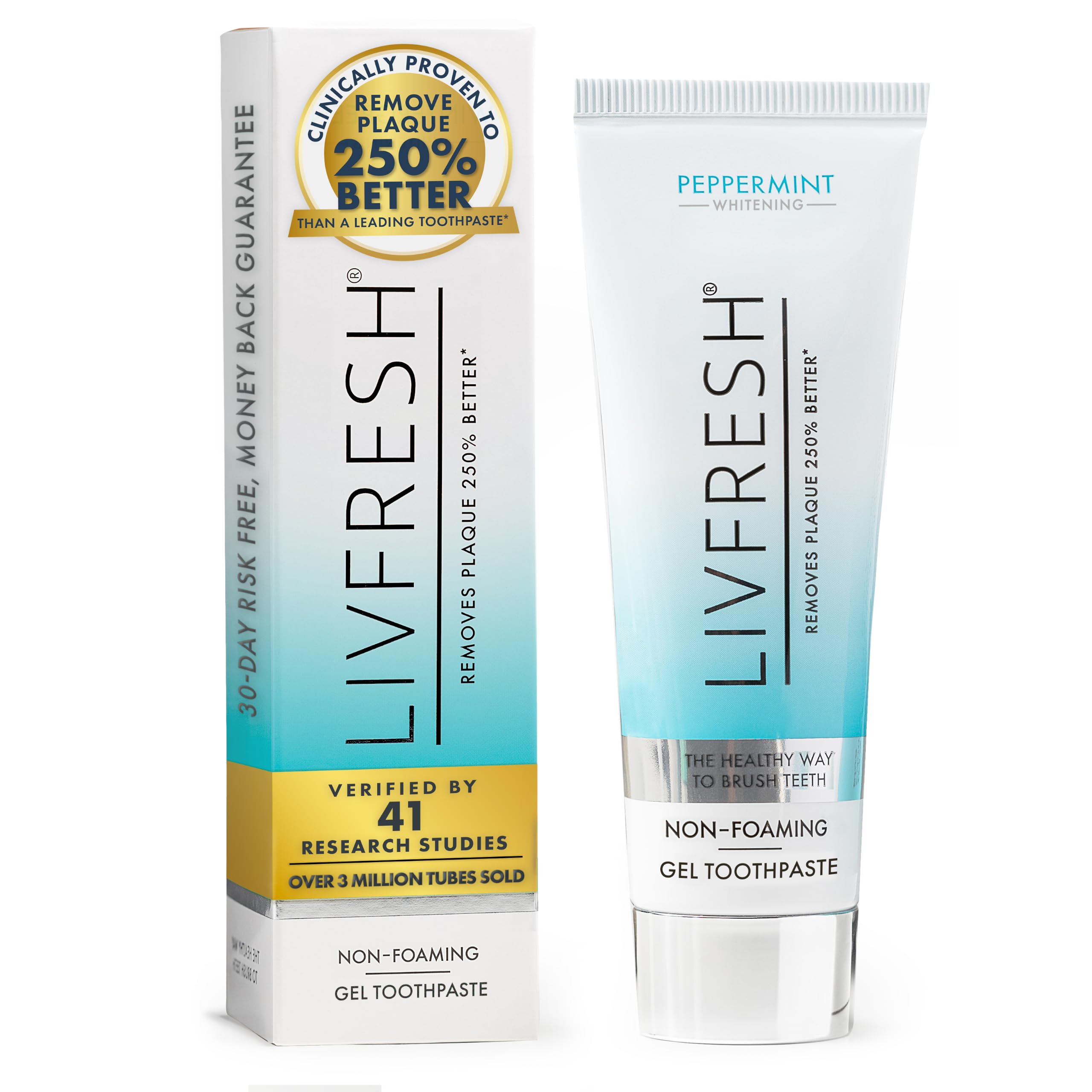 LIVFRESH Żel dentystyczny firmy Livionex (dawniej Livionex Dental Gel & The LIVFRESH Pump) – potwierdzone klinicznie usuwanie płytki nazębnej 25