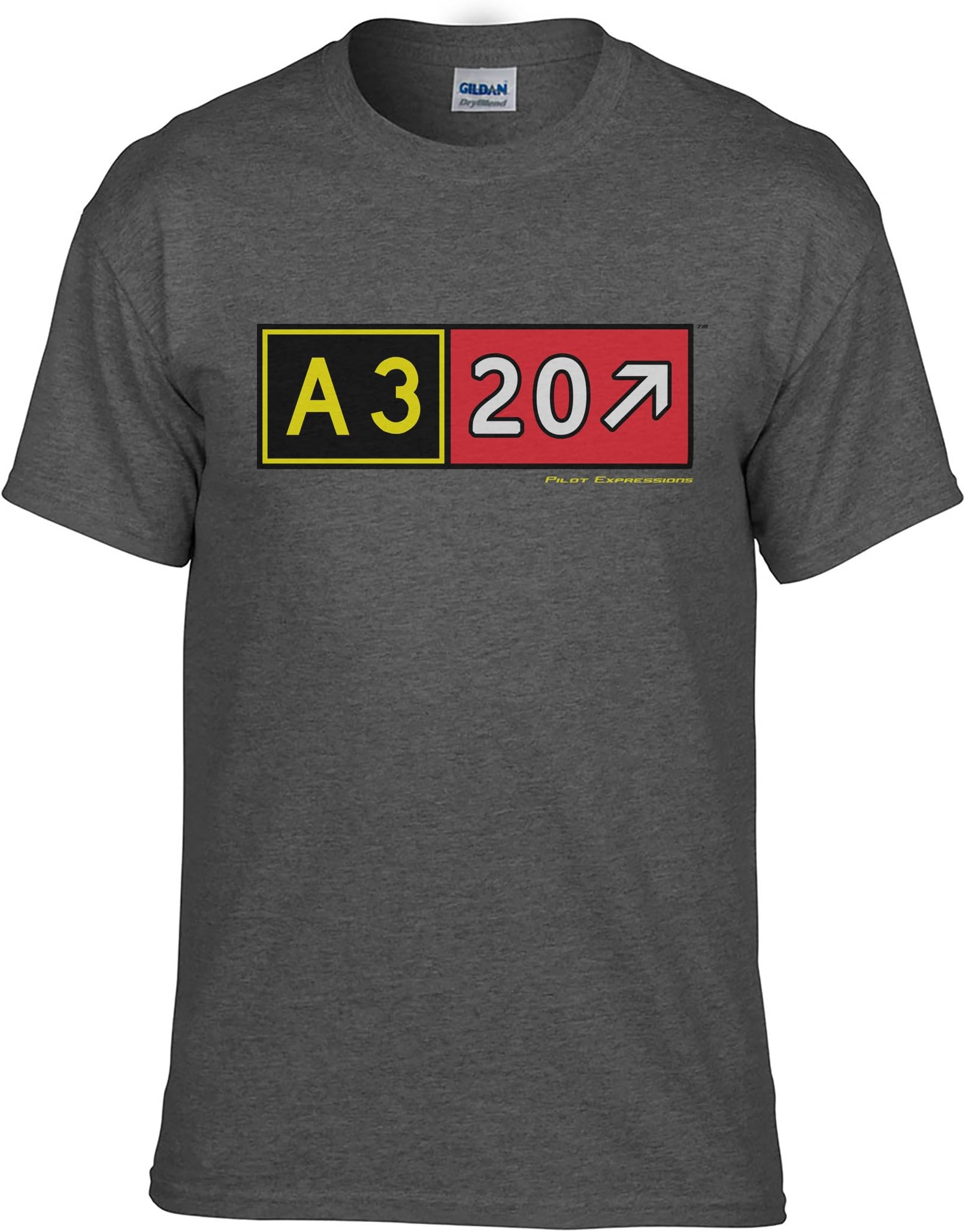 Pilot Expressions Men's Airbus A320 Taxiway Sign T-Shirt