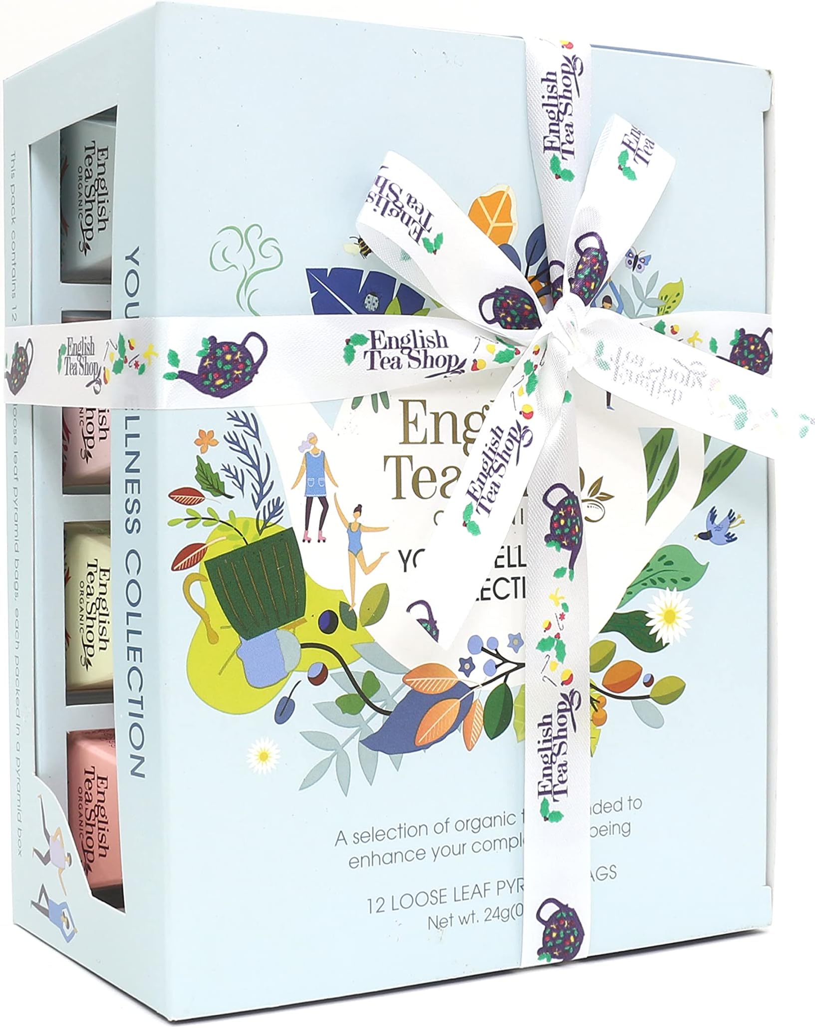 Organic Wellness Tea Collection Prism - 12 Pyramid Tea Bags - 6 Different Flavours., 24 g