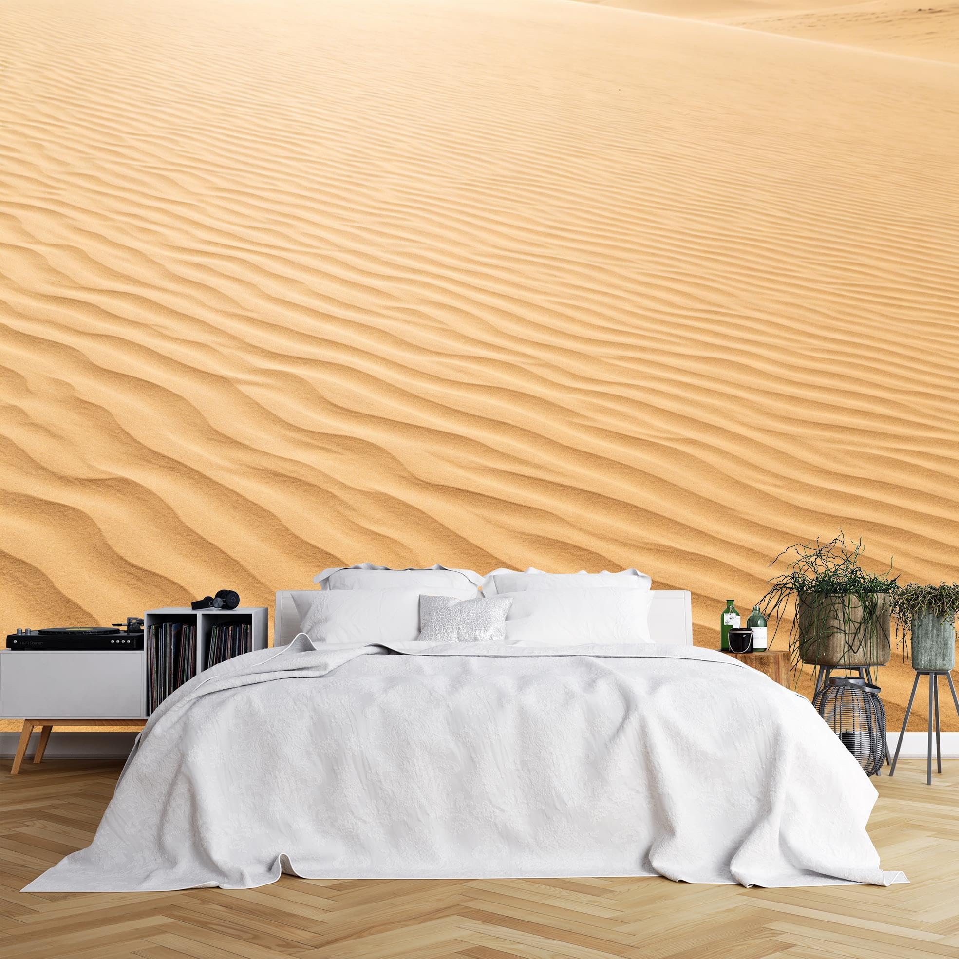 Desert Sand Dune Mural Wallpaper, Natural Landscape Peel And Stick Wall Paper 400X280Cm(Wxh) Self Adhesive Removable Waterproof Cottage Style Wallpaper For Bedroom Living Room Home Decor Desert Sand