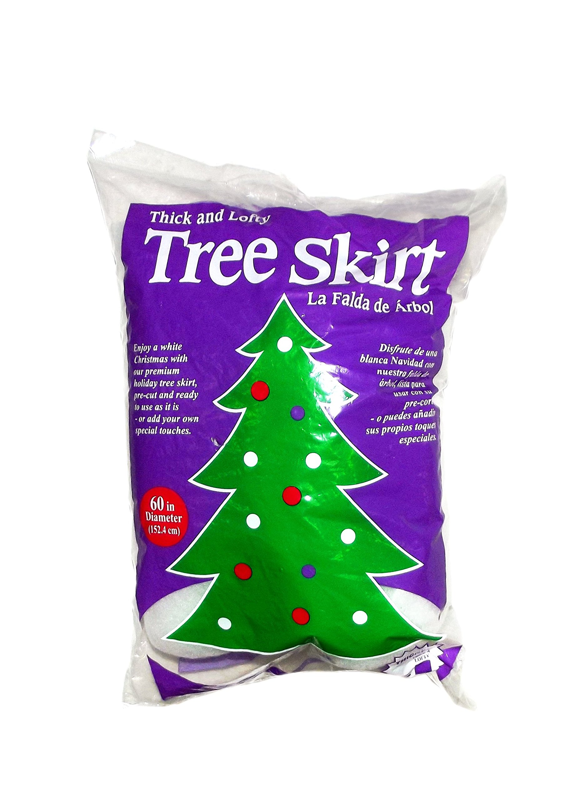 Buffalo Snow Thick and Lofty White Tree Skirt 60 Inch