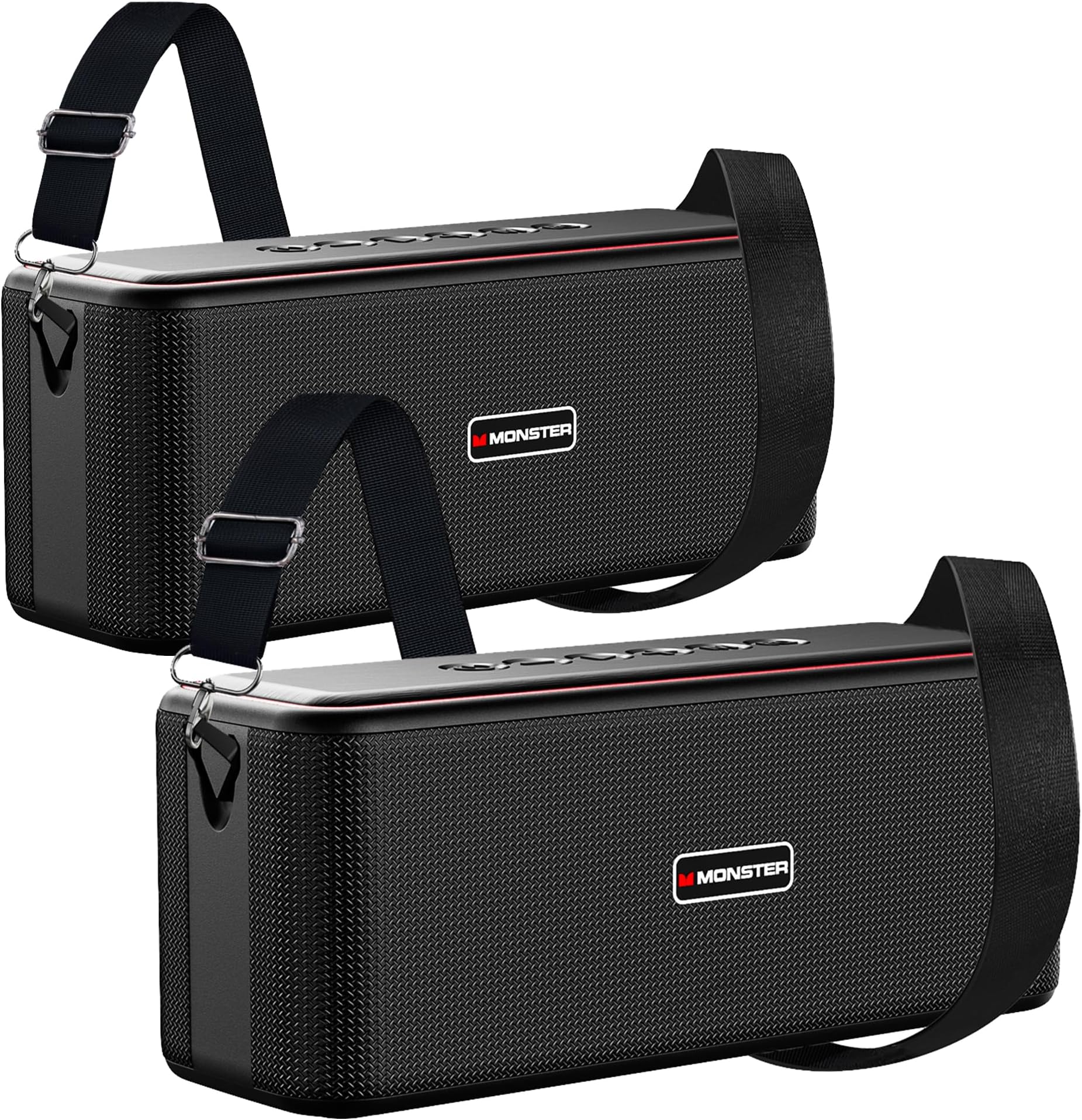Monster Shock Pro Bluetooth Speaker with Strap, 80W Loud Speaker with Deep Bass, Portable Wireless Speakers with TWS, Long Playtime & Waterproof for Outdoors/Indoors, Supports AUX/TF Card/USB Audio
