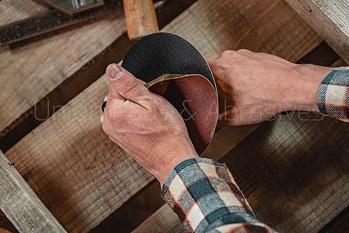 Miniatura 6 de Union Pads & Abrasives Bloque redondo de lijado manual de gancho y bucle de 5 pulgadas para bloque de lijado a manoalmohadilla de lijado de mano,