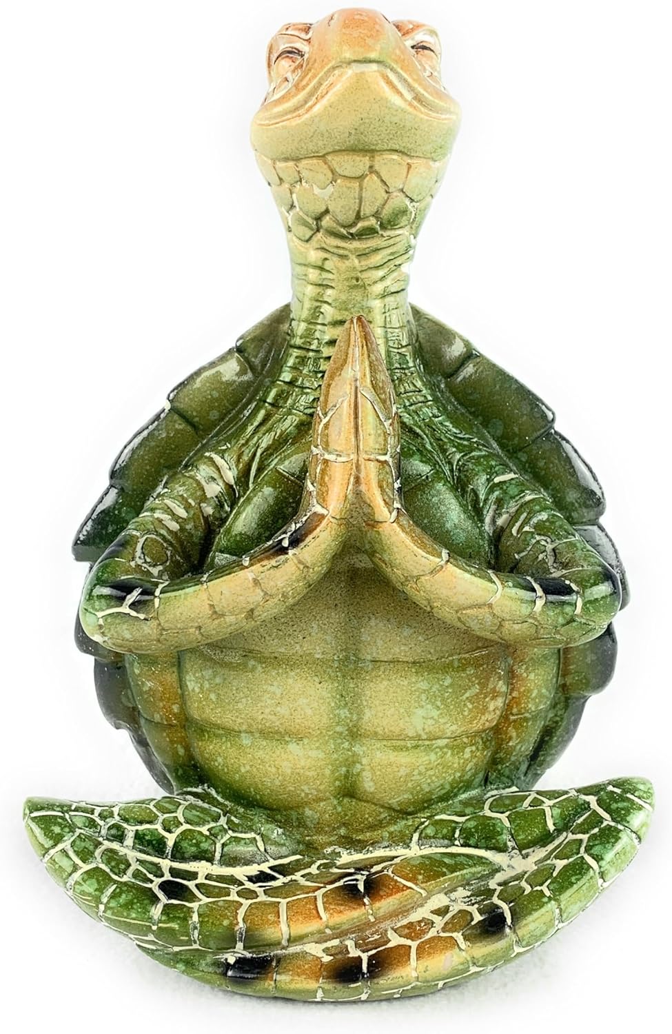 Ain't it Nice Large Sea Turtle Statue Yoga Meditation Zen Coastal Ocean Beach Decor Gifts Figurine Bathroom for Home & Office Sculpture, Aqua 5.75(L) 2.75(W) 6.5(H) Inches
