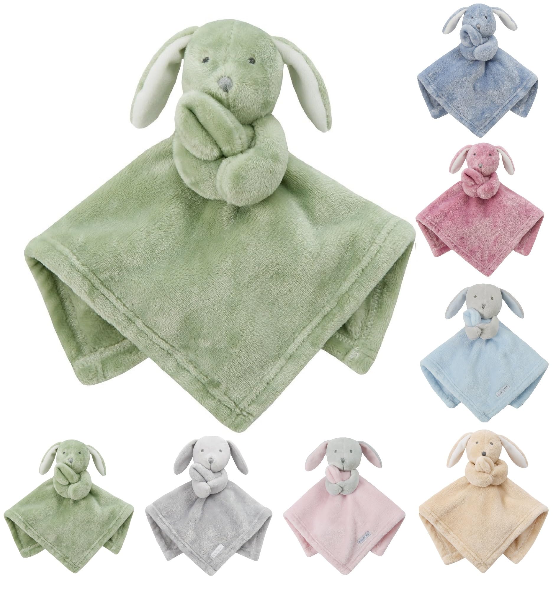 Onlybee Women's Sage Green Baby Bunny Rabbit Comforter Blanket Baby Girl Boy Infant Toddler Newborn Cuddle Snuggle Soft Blankets 7 Colours (, One Size, Bunny Rabbit)