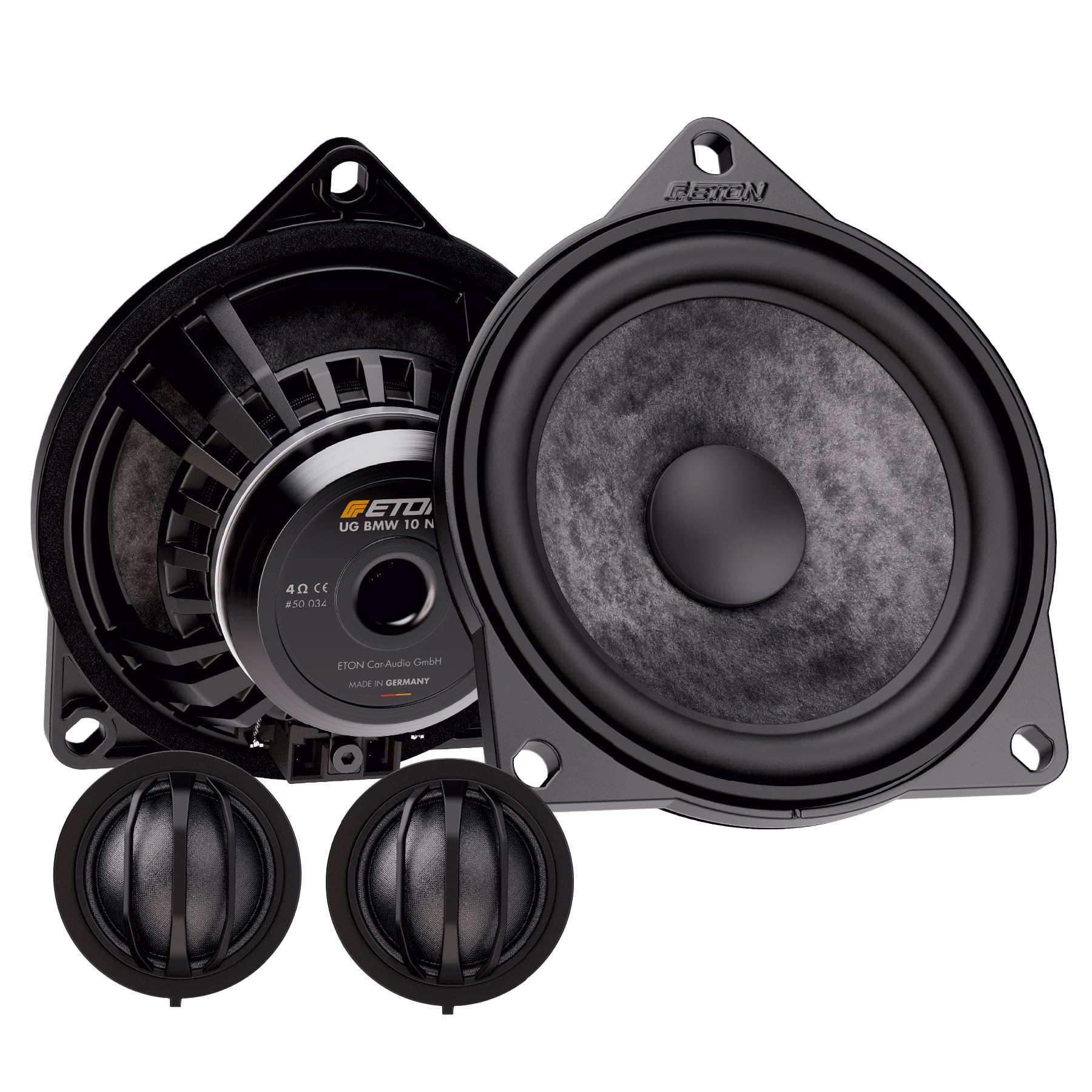 ETON UG-BMW10NU - Sistema di componenti Plug & Play di alta qualità da 10 cm, compatibile con veicoli BMW e Mini, sistema audio per montaggio portiera