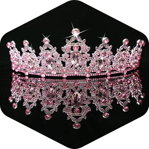 Miniatura 17 de Kamirola - Corona de reina y tiaras corona de princesa para mujeres y niñas, diademas de cristal para novia, princesa para bodas y fiestas (01)