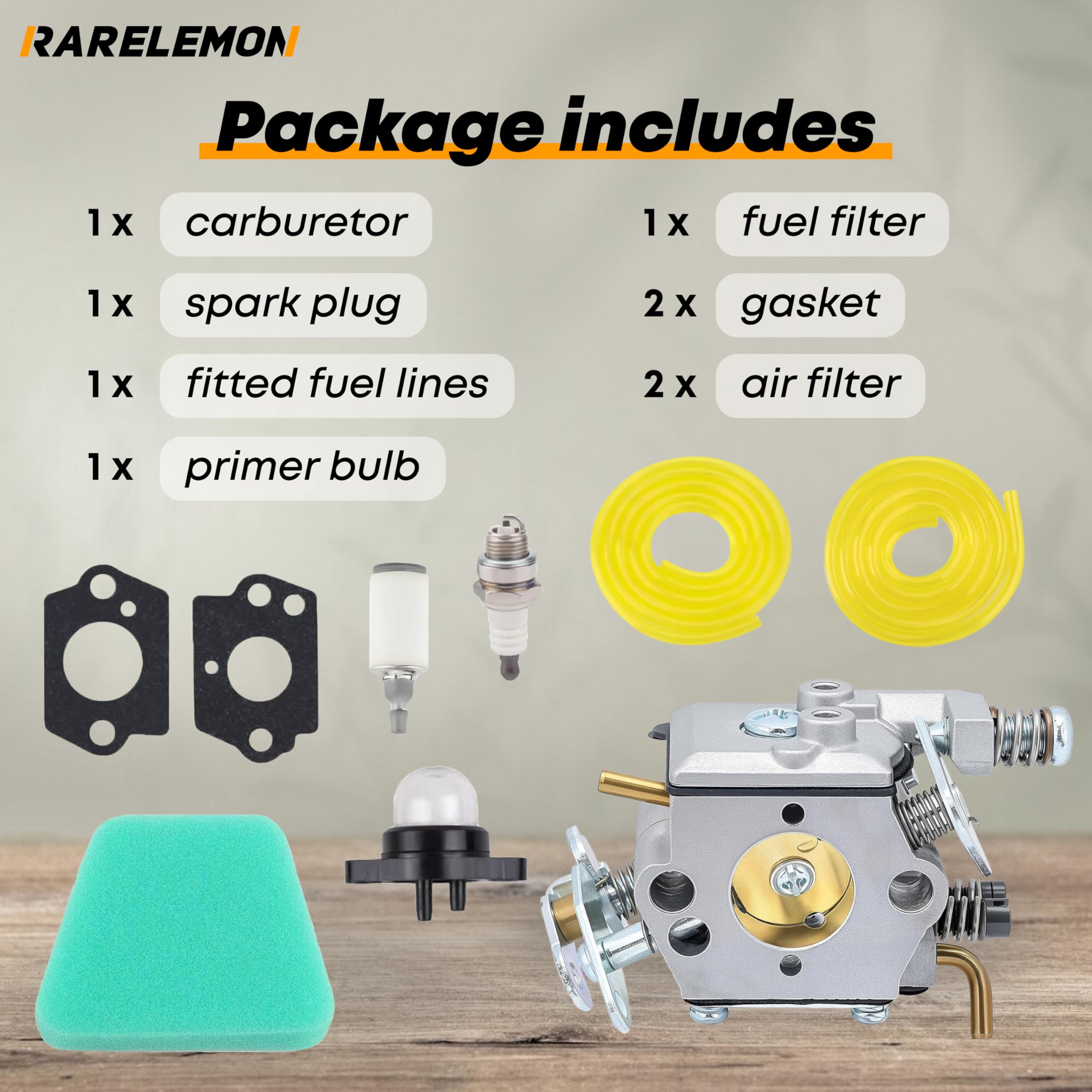rehacer × WILD THINGS Amazon.com: Carburetor Poulan Wild Thing Chainsaw Parts Kit