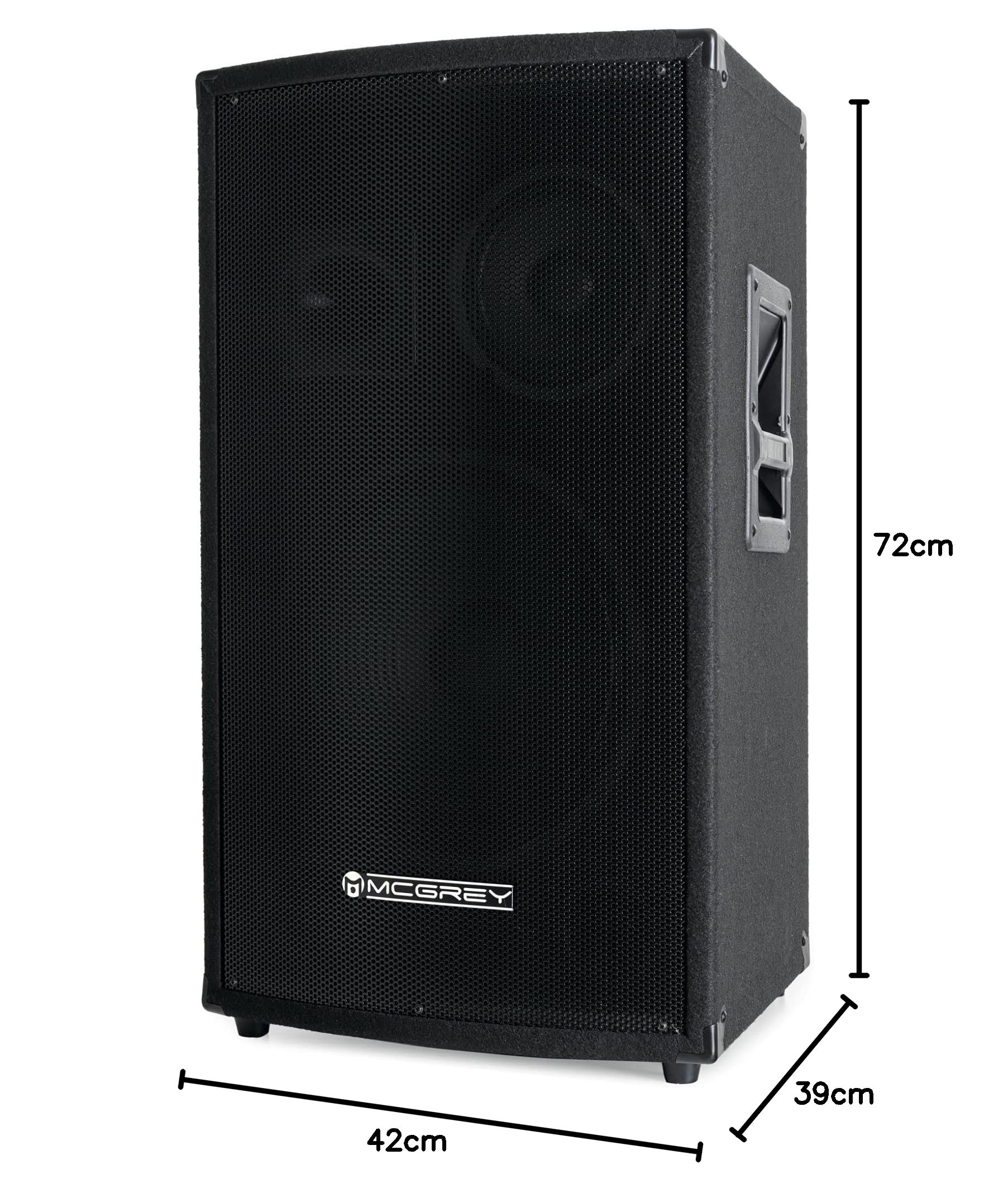 McGrey SL-12/3 3-Wege DJ PA Lautsprecher Box 30cm (12“) Subwoofer 600W (Passiv, 3-Wege System, Holzgehäuse)